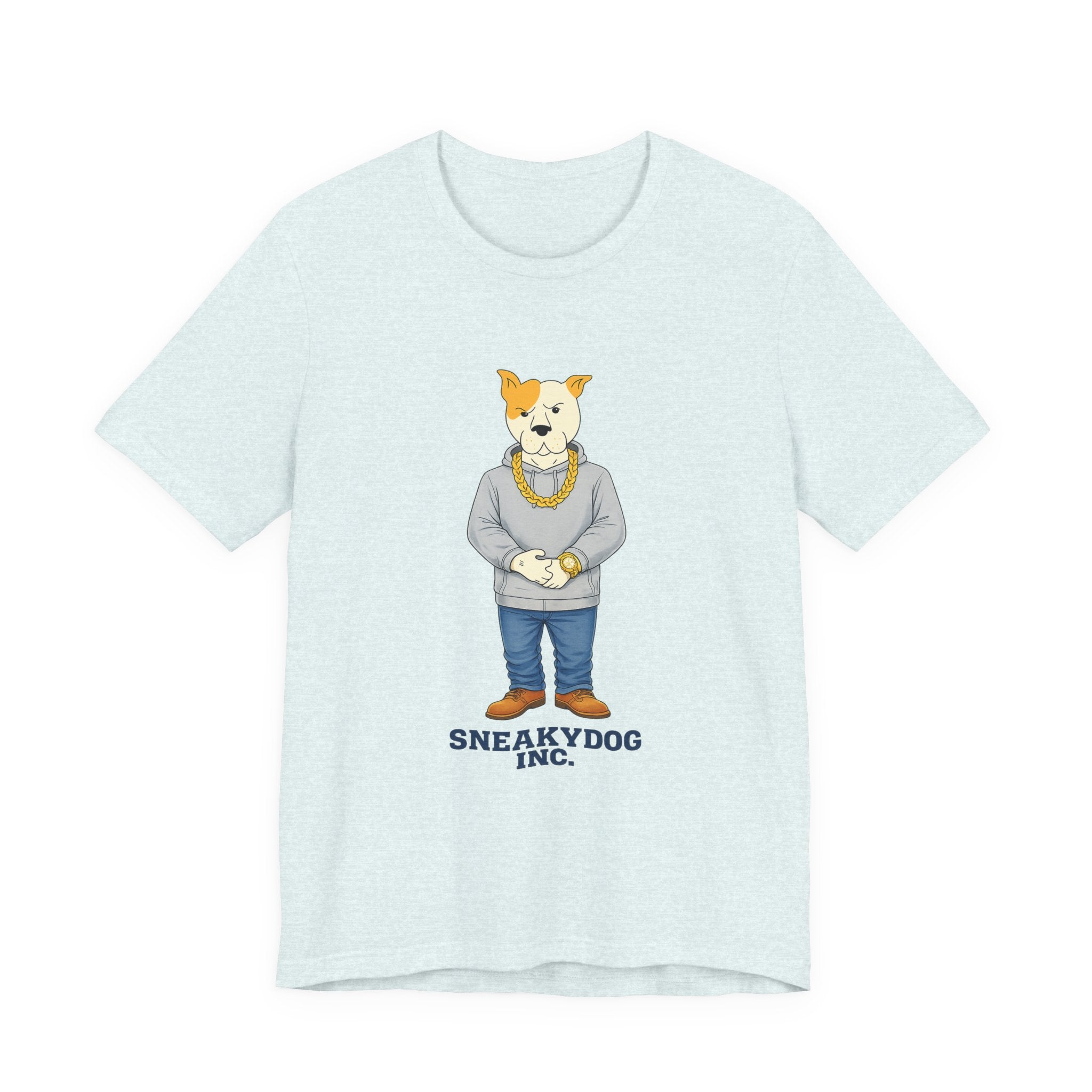 Sneakydog Inc. Grey Hoodie — Vintage Short Sleeve T-Shirt