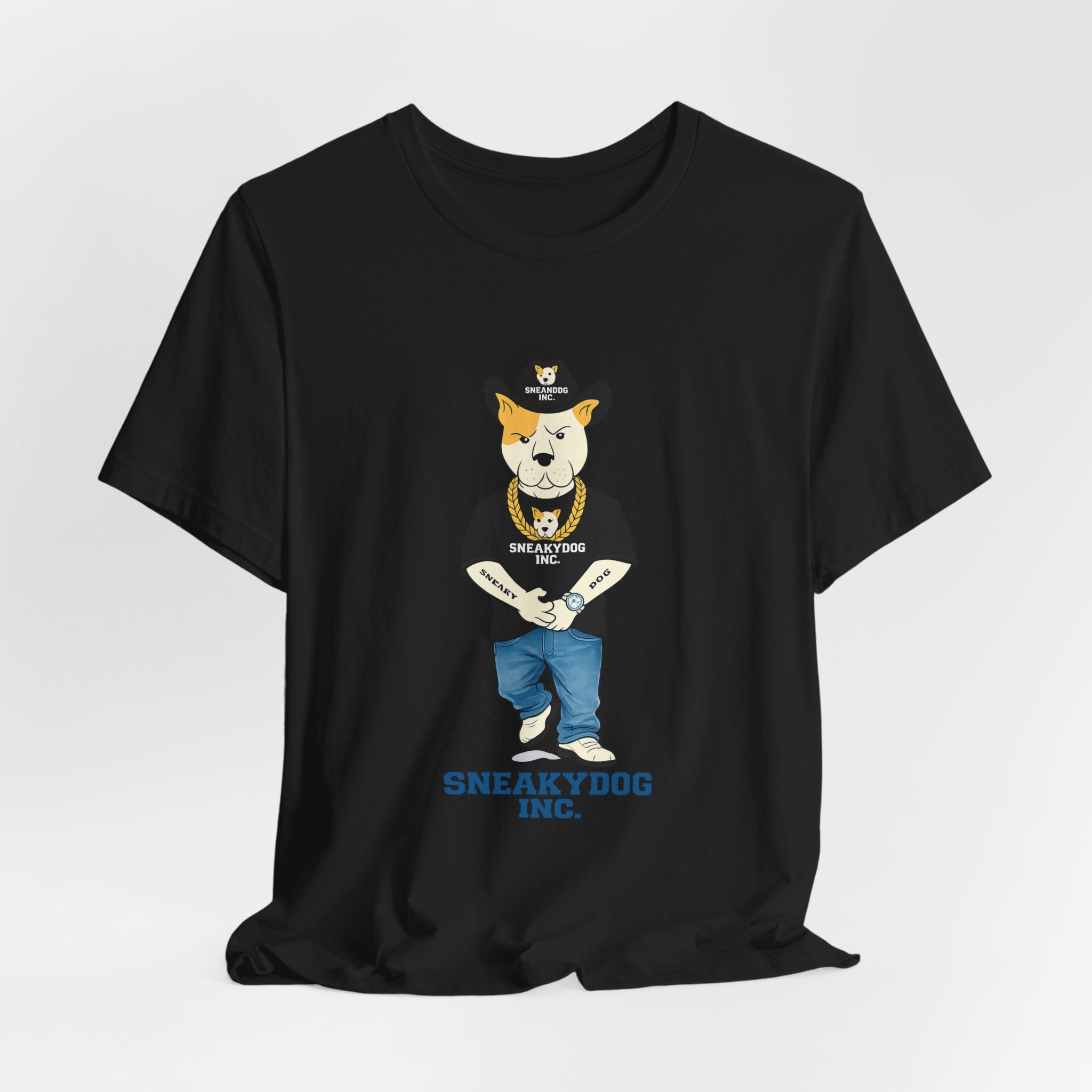 Sneakydog Inc. Cowboy Black Graphic — Vintage Short Sleeve T-Shirt
