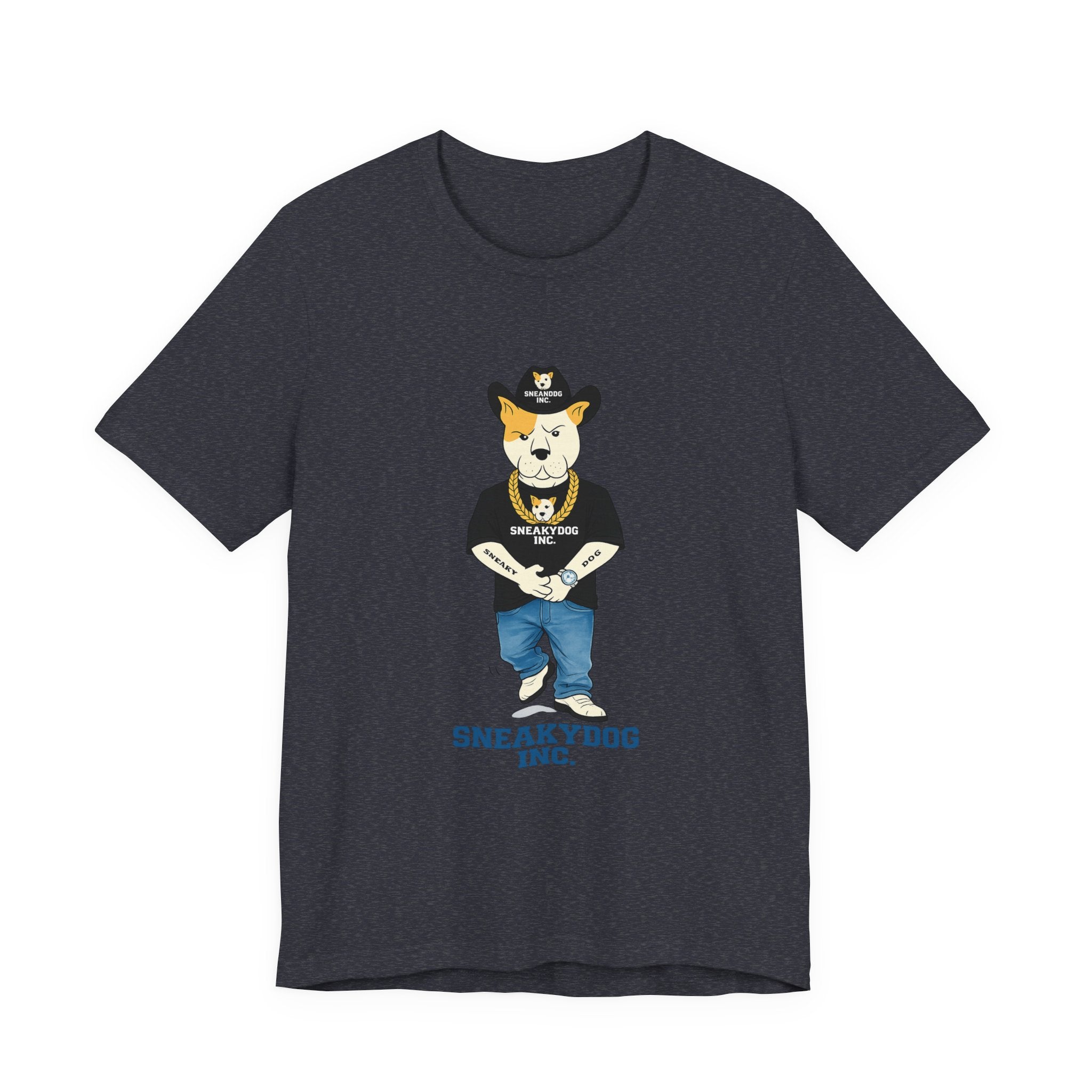 Sneakydog Inc. Cowboy Black Graphic — Vintage Short Sleeve T-Shirt