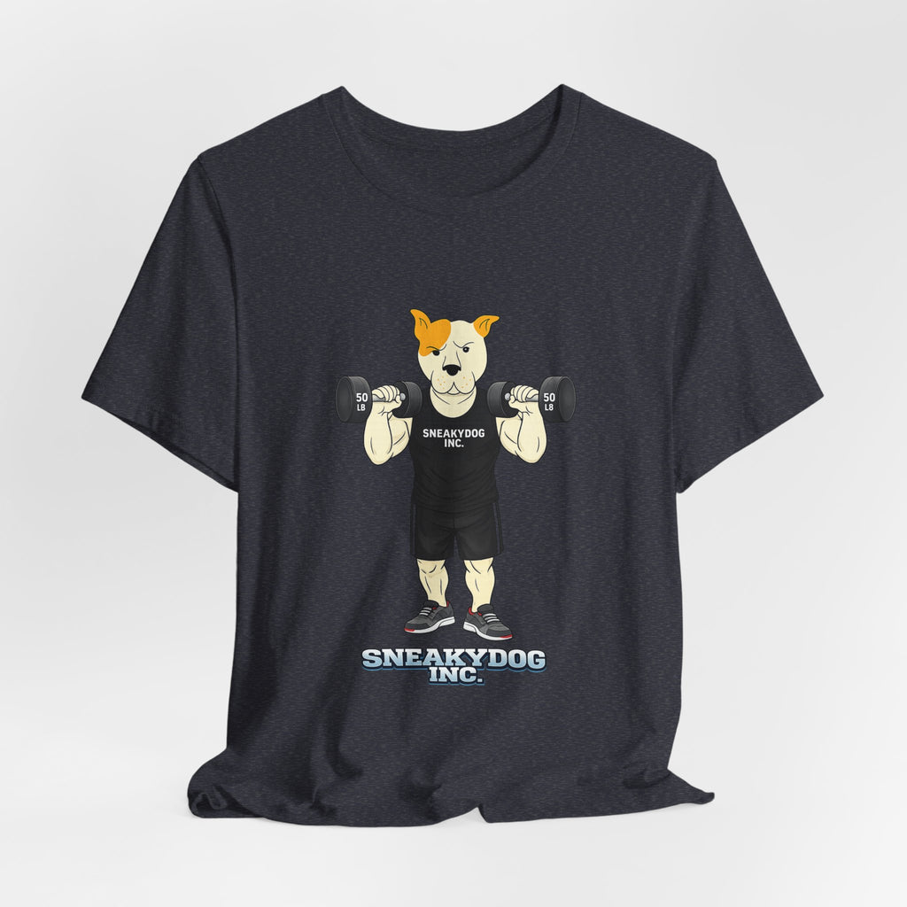 Sneakydog Inc. Workout Black Graphic — Vintage Short Sleeve T-Shirt