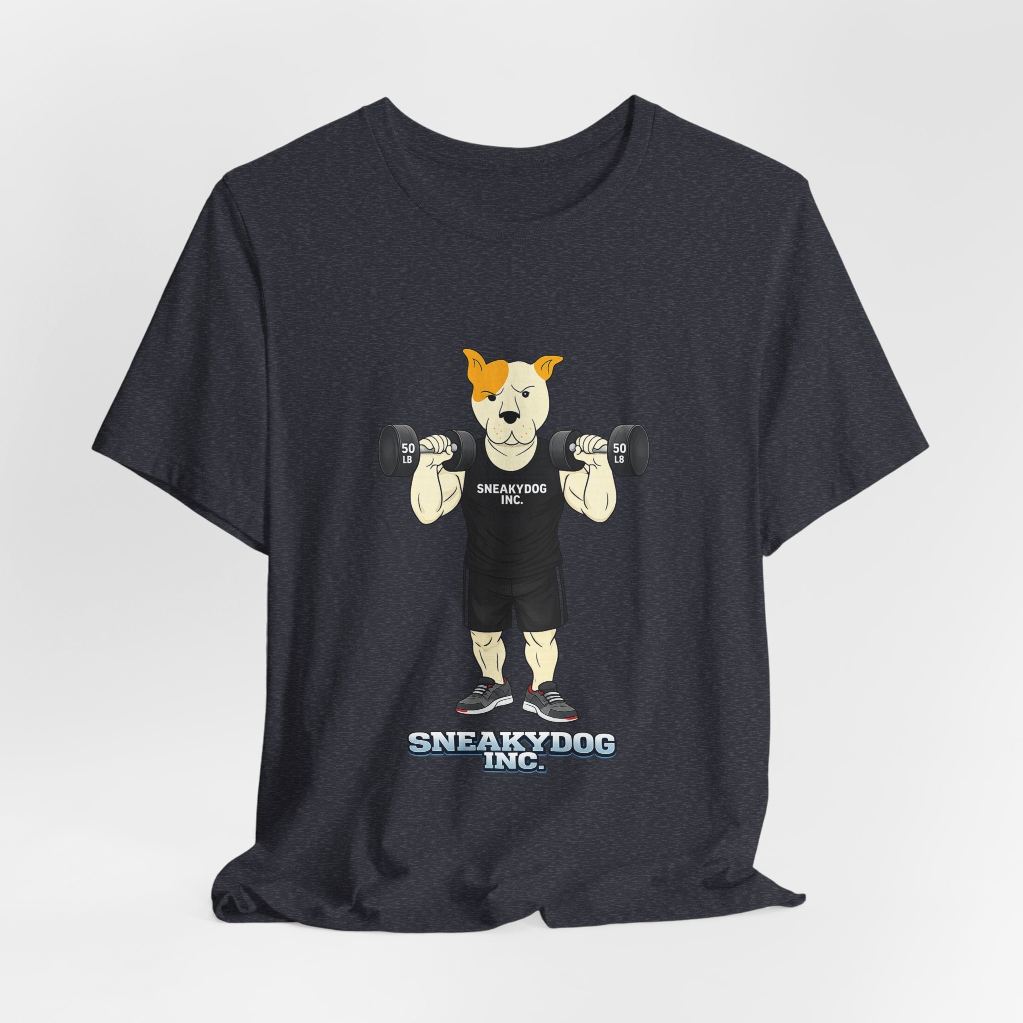 Sneakydog Inc. Workout Black Graphic — Vintage Short Sleeve T-Shirt