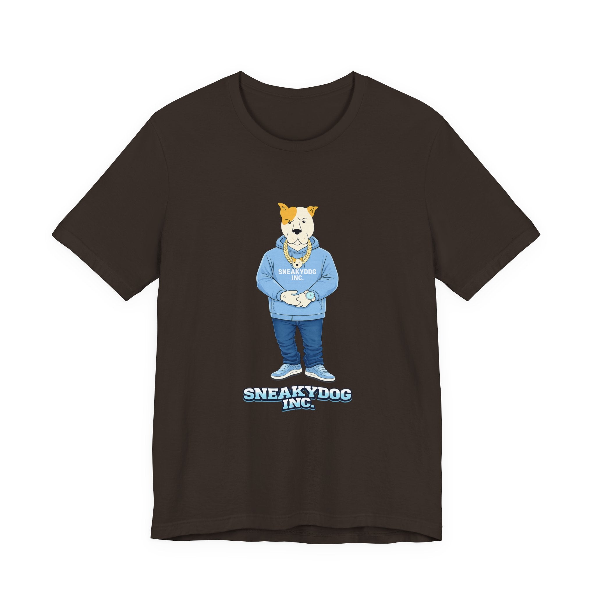 Sneakydog Inc. Carolina Blue Hoodie Graphic Tee — Vintage Short Sleeve T-Shirt