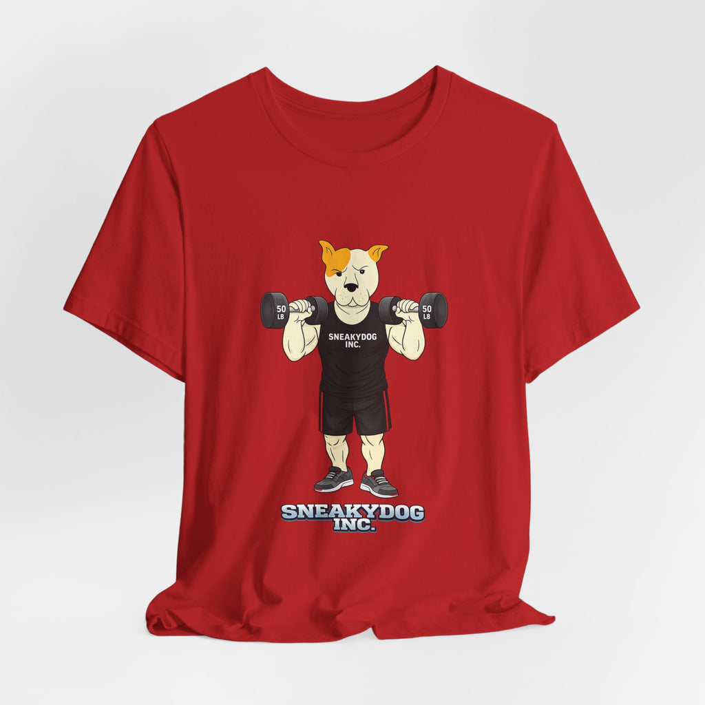 Sneakydog Inc. Workout Black Graphic — Vintage Short Sleeve T-Shirt
