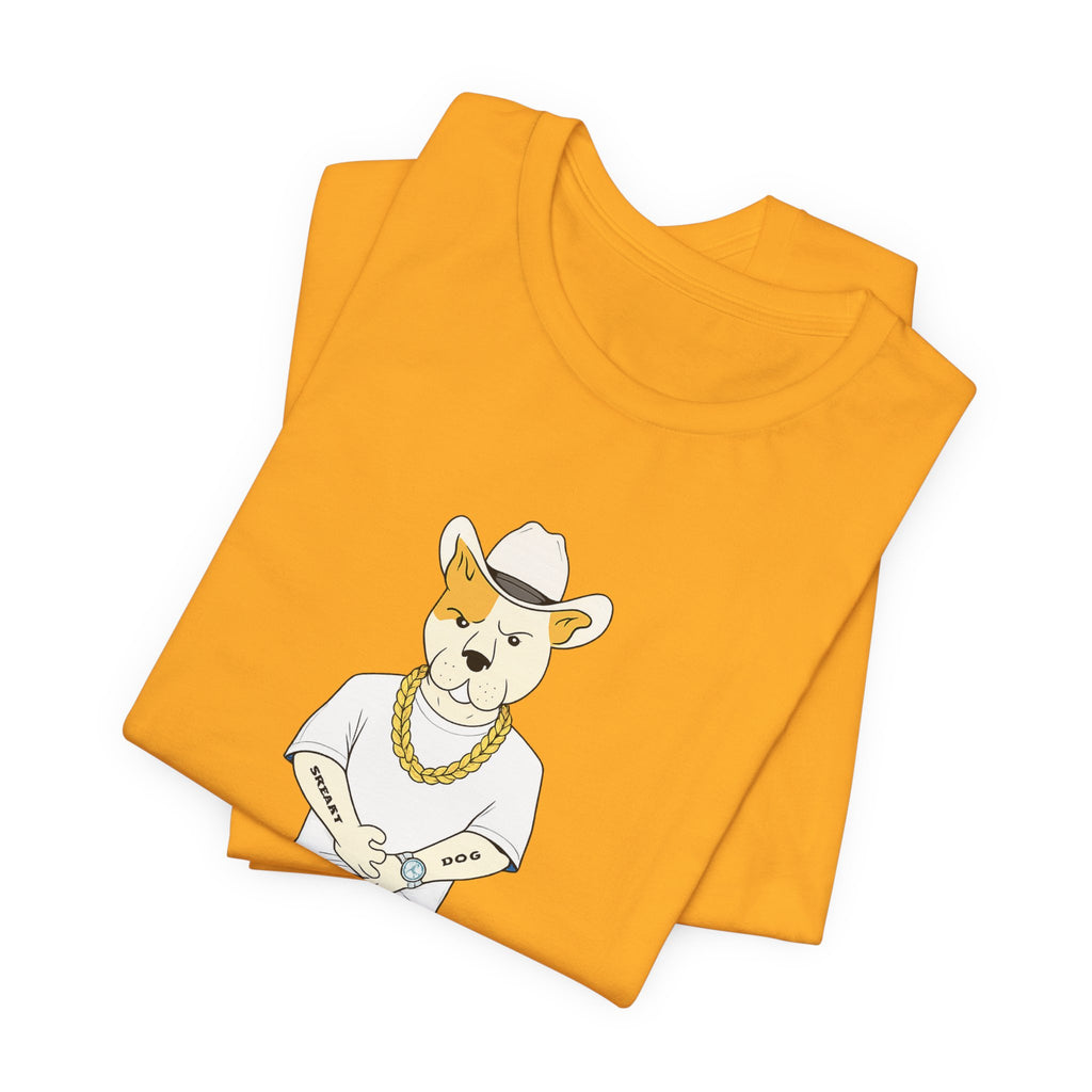 Sneakydog Inc. Cowboy White Graphic — Vintage Short Sleeve T-Shirt