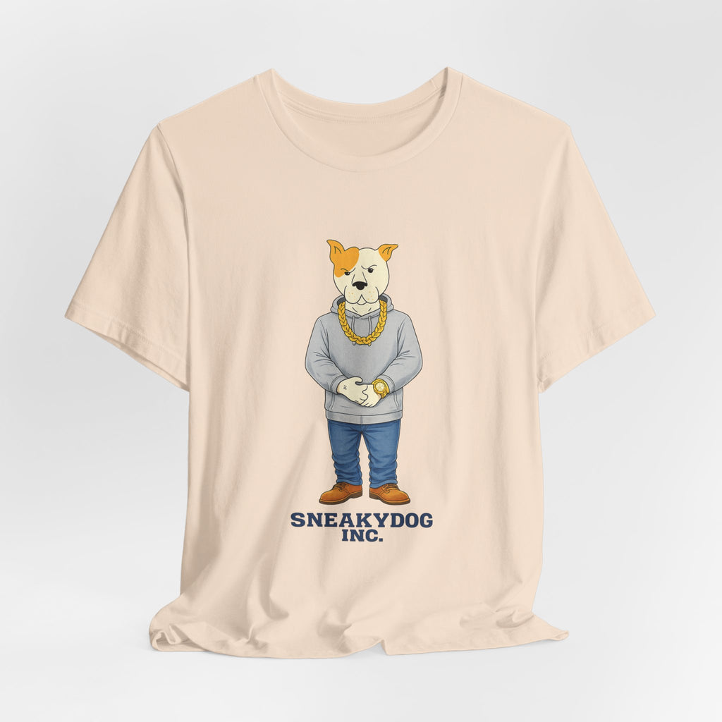 Sneakydog Inc. Grey Hoodie — Vintage Short Sleeve T-Shirt