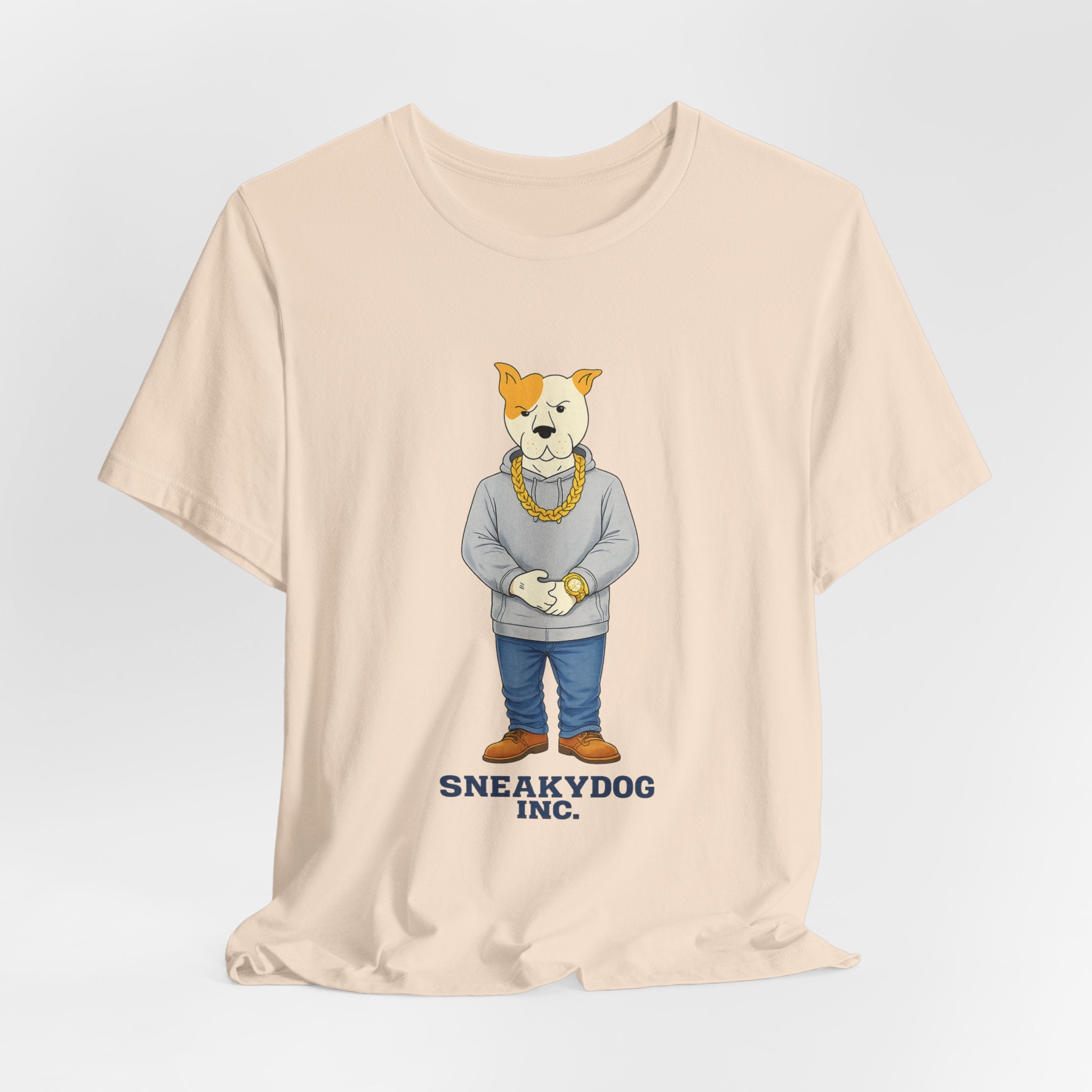 Sneakydog Inc. Grey Hoodie — Vintage Short Sleeve T-Shirt