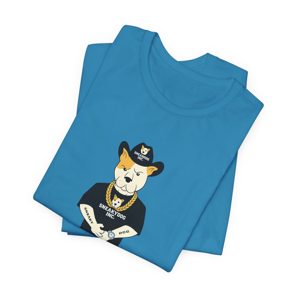 Sneakydog Inc. Cowboy Black Graphic — Vintage Short Sleeve T-Shirt