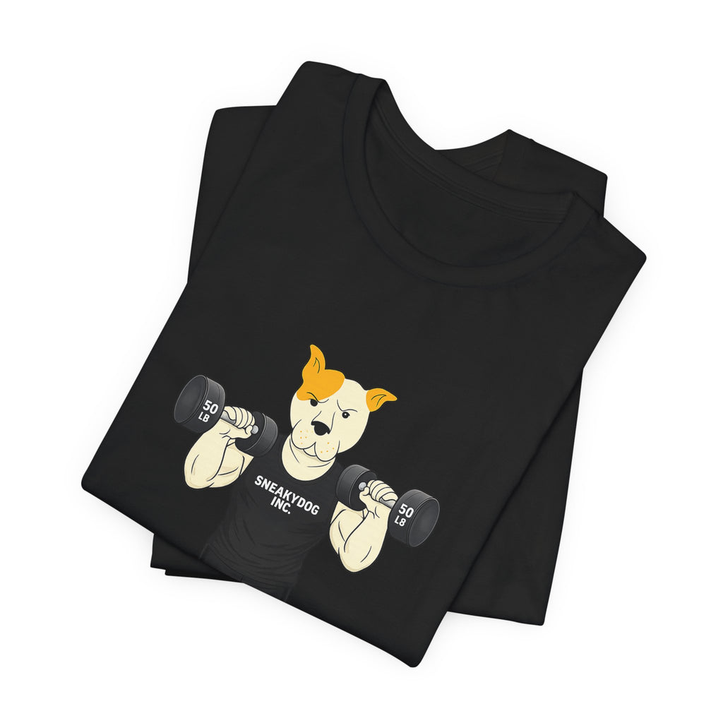 Sneakydog Inc. Workout Black Graphic — Vintage Short Sleeve T-Shirt