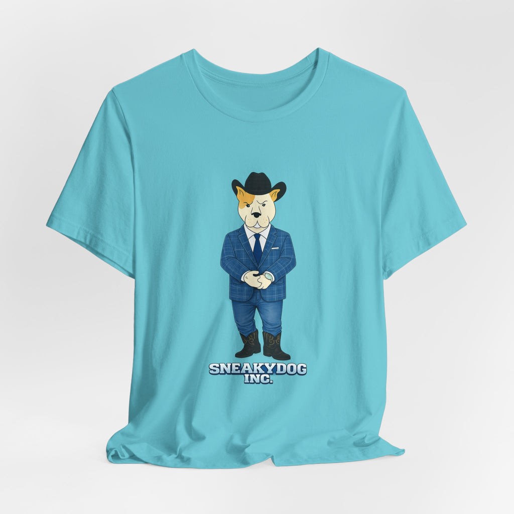 Sneakydog Inc. Cowboy Suit Graphic — Vintage Short Sleeve T-Shirt