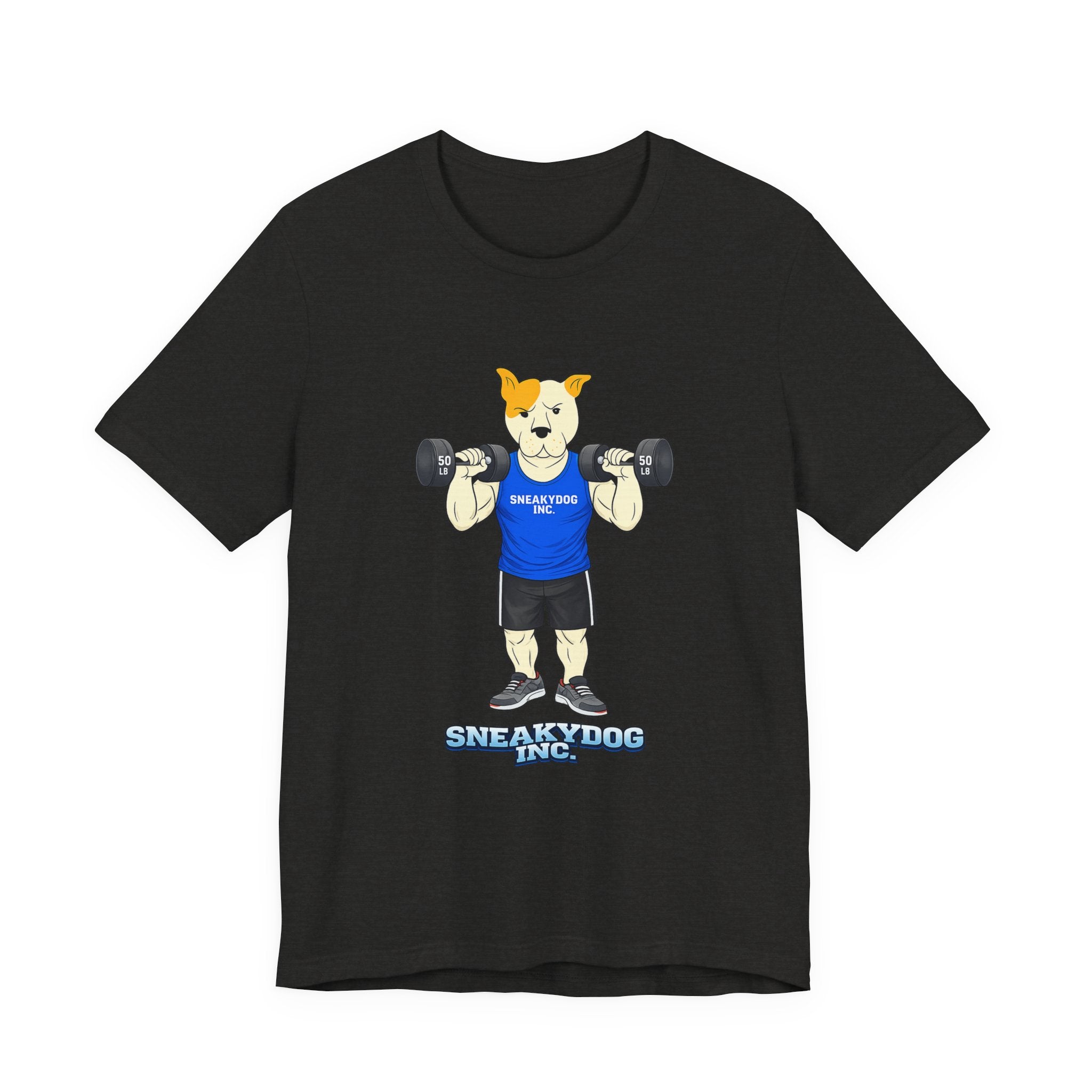 Sneakydog Inc. Workout Blue Graphic — Vintage Short Sleeve T-Shirt
