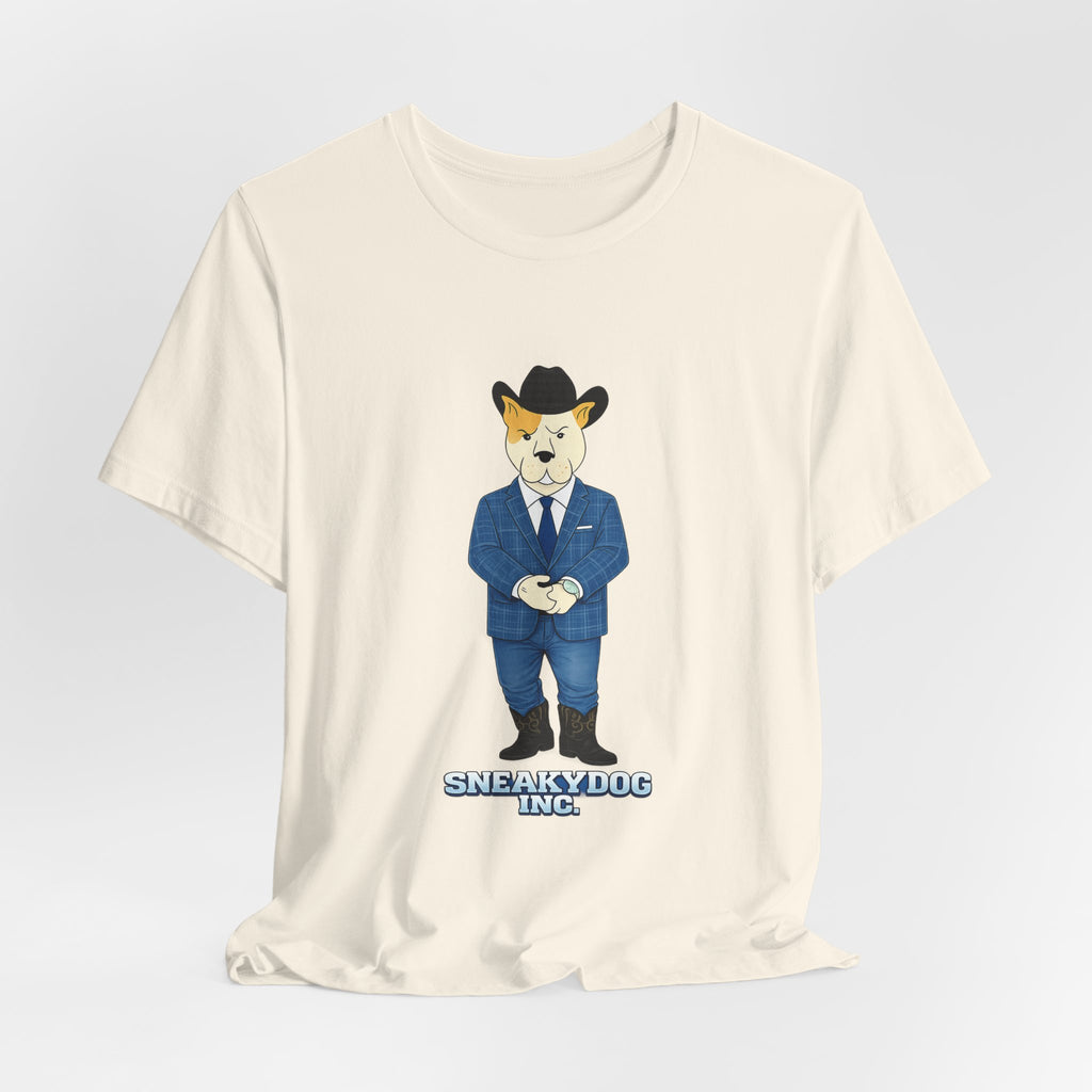 Sneakydog Inc. Cowboy Suit Graphic — Vintage Short Sleeve T-Shirt