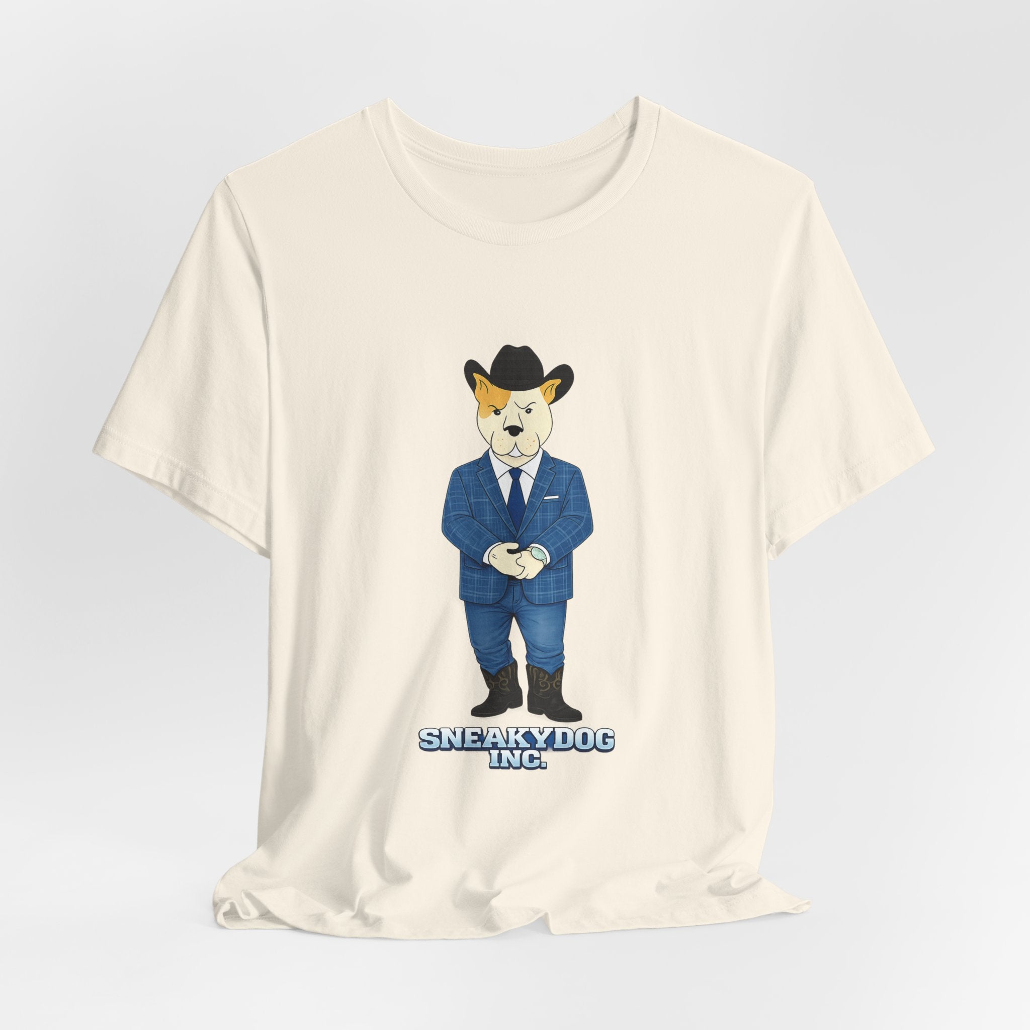 Sneakydog Inc. Cowboy Suit Graphic — Vintage Short Sleeve T-Shirt