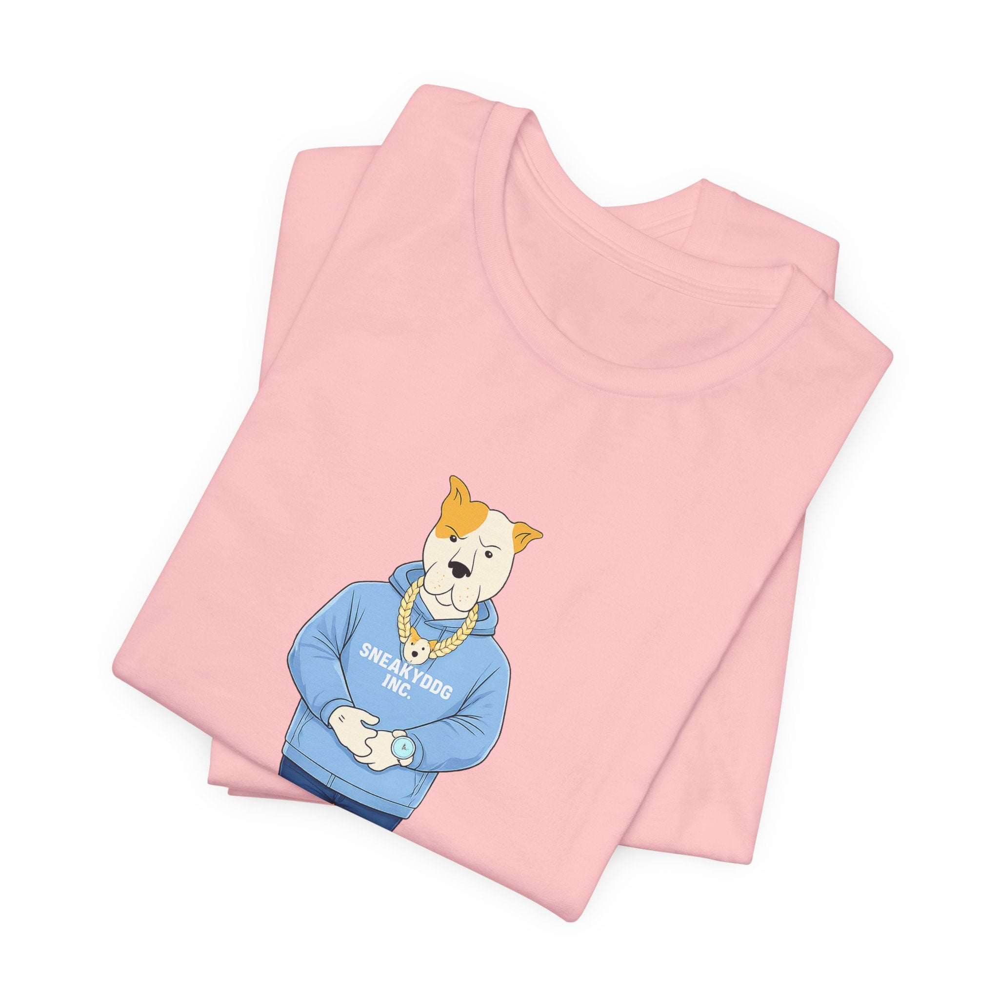 Sneakydog Inc. Carolina Blue Hoodie Graphic Tee — Vintage Short Sleeve T-Shirt