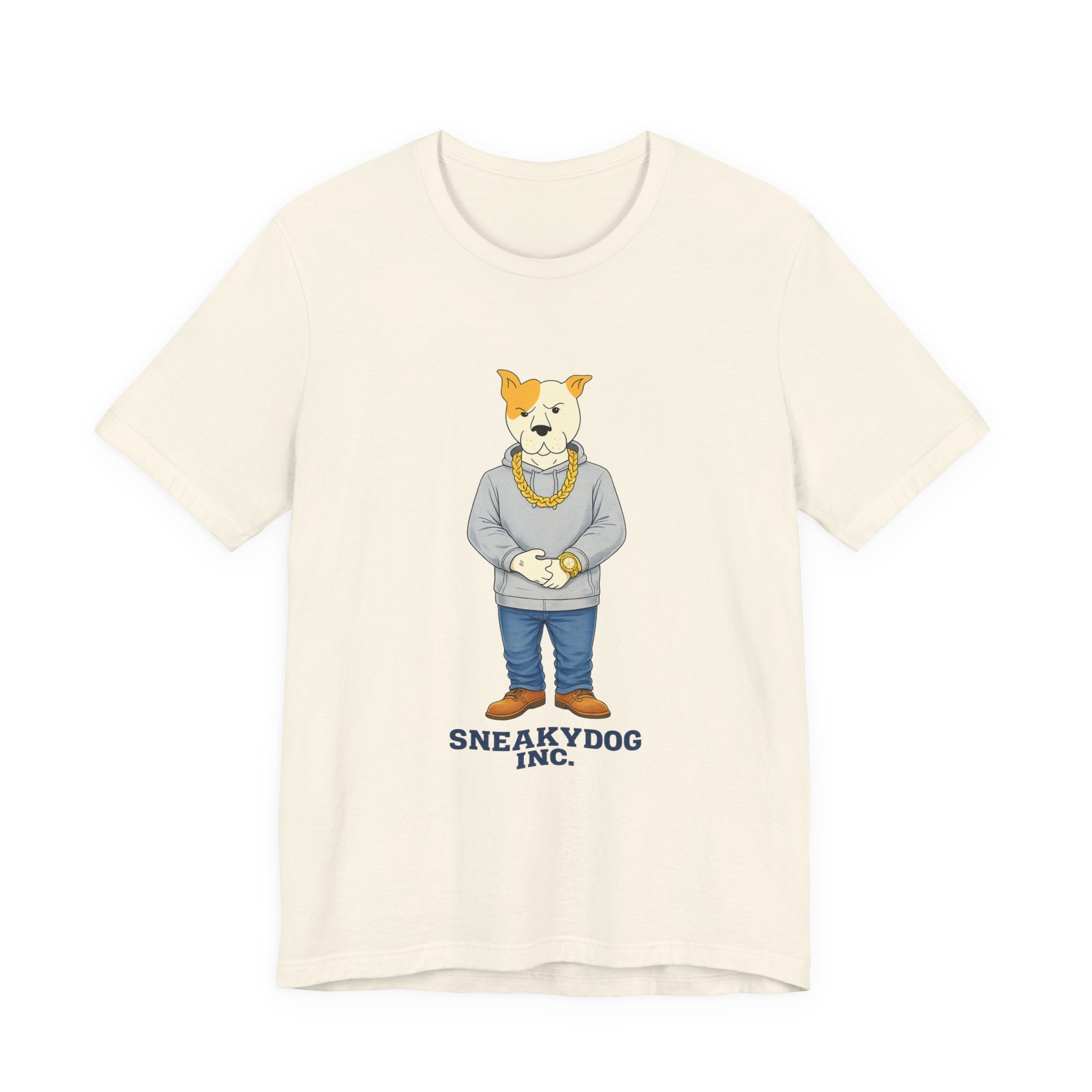 Sneakydog Inc. Grey Hoodie — Vintage Short Sleeve T-Shirt