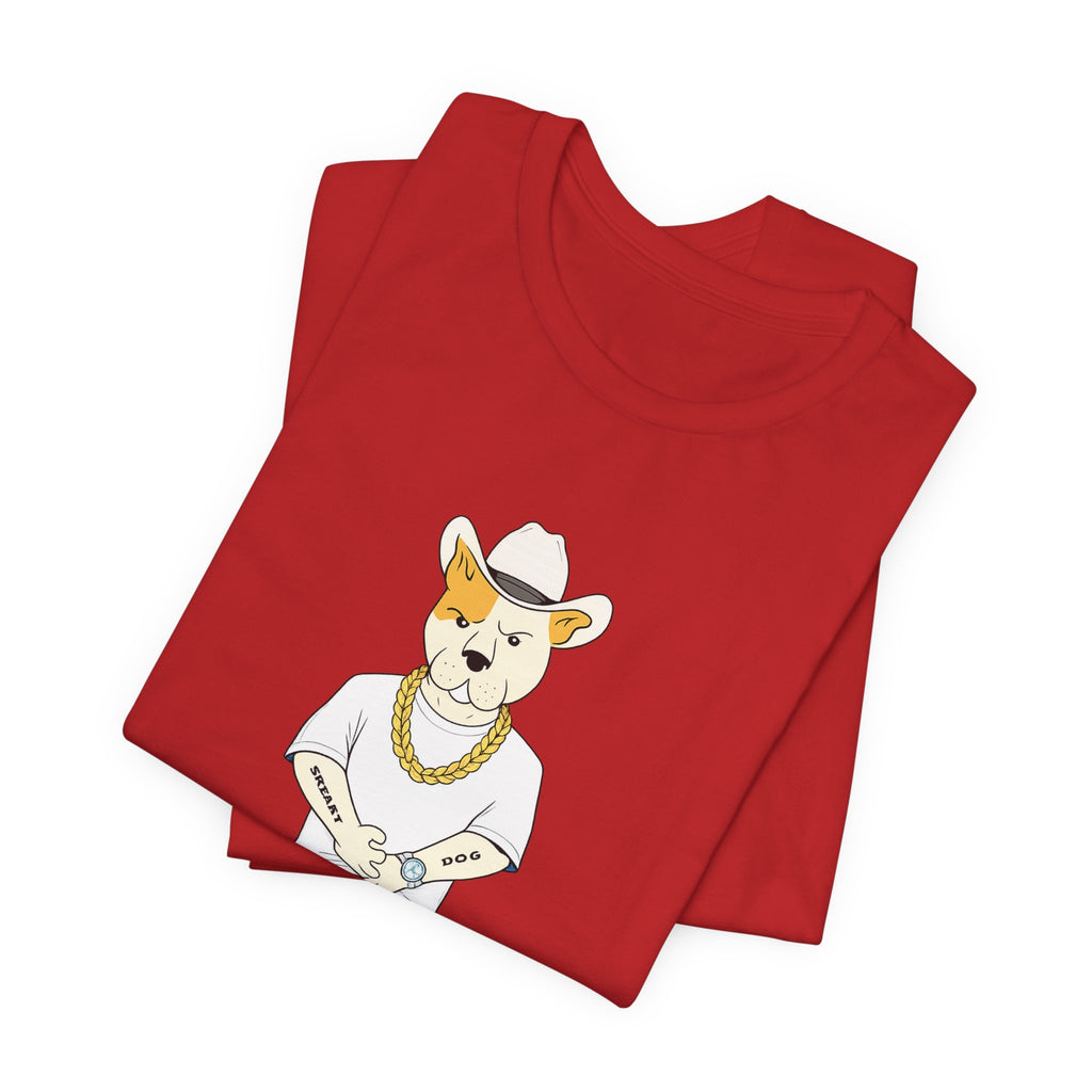 Sneakydog Inc. Cowboy White Graphic — Vintage Short Sleeve T-Shirt