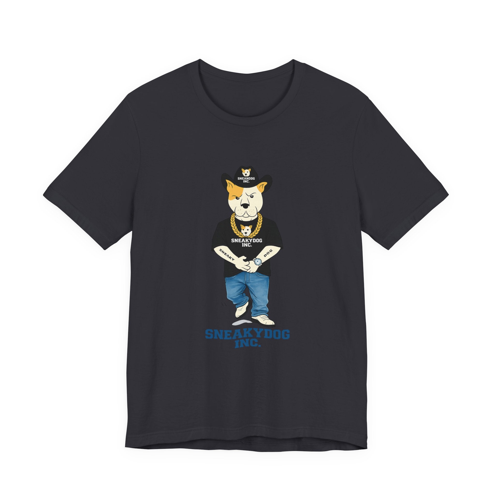 Sneakydog Inc. Cowboy Black Graphic — Vintage Short Sleeve T-Shirt