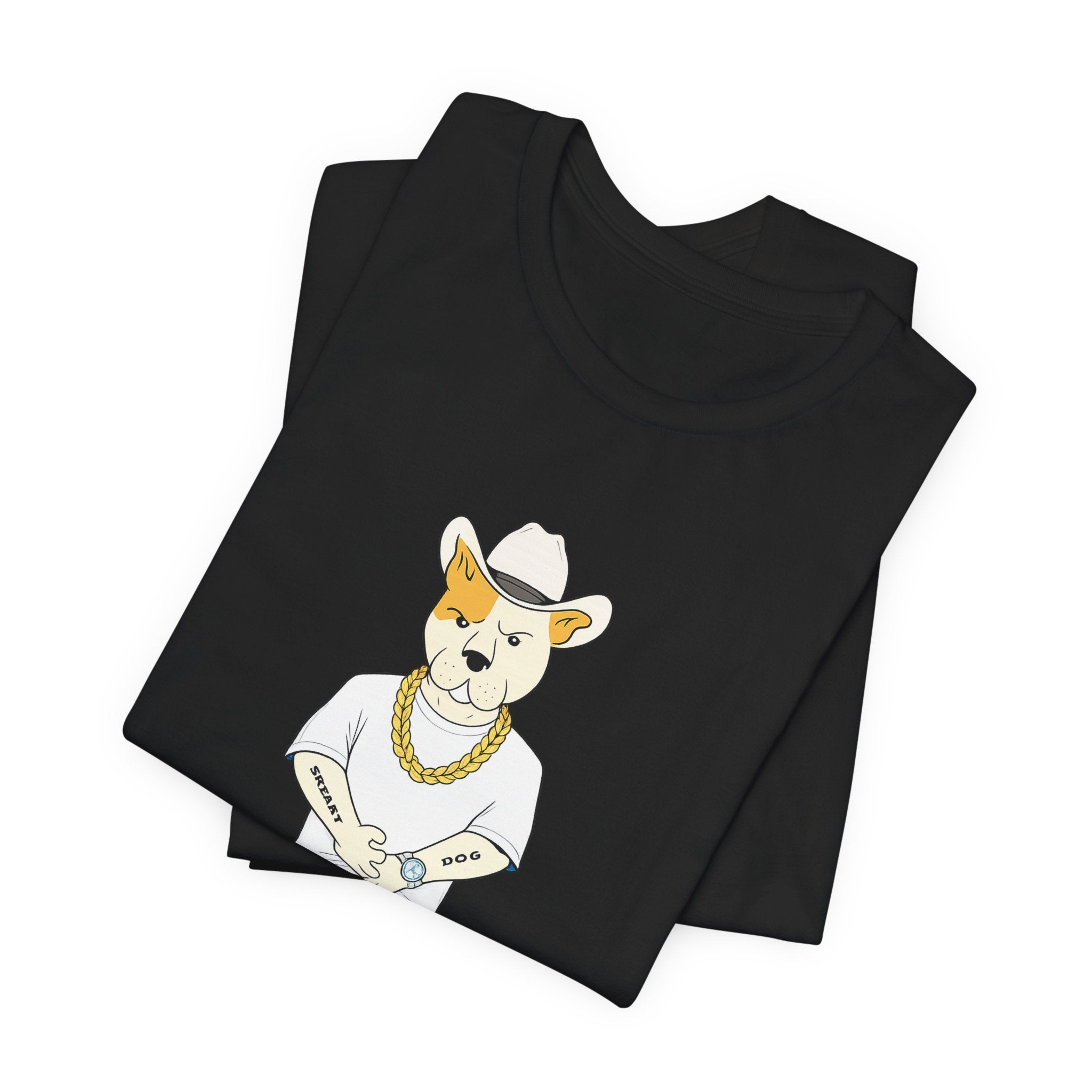 Sneakydog Inc. Cowboy White Graphic — Vintage Short Sleeve T-Shirt