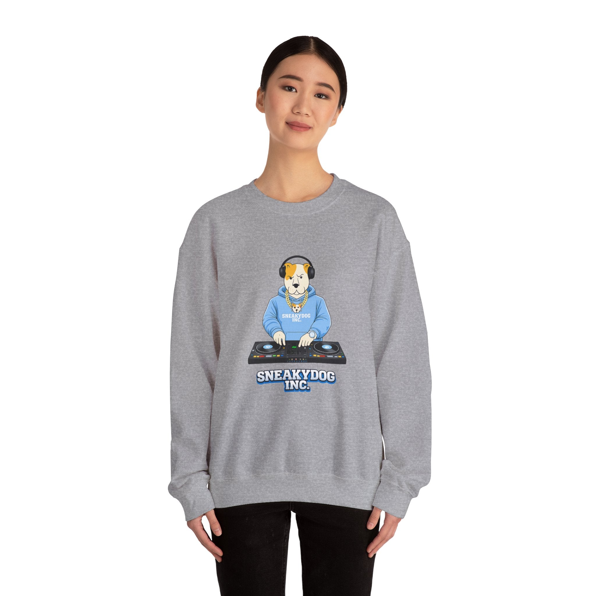 Sneakydog Inc. DJ Graphic Crewneck Sweatshirt – Vintage Graphic