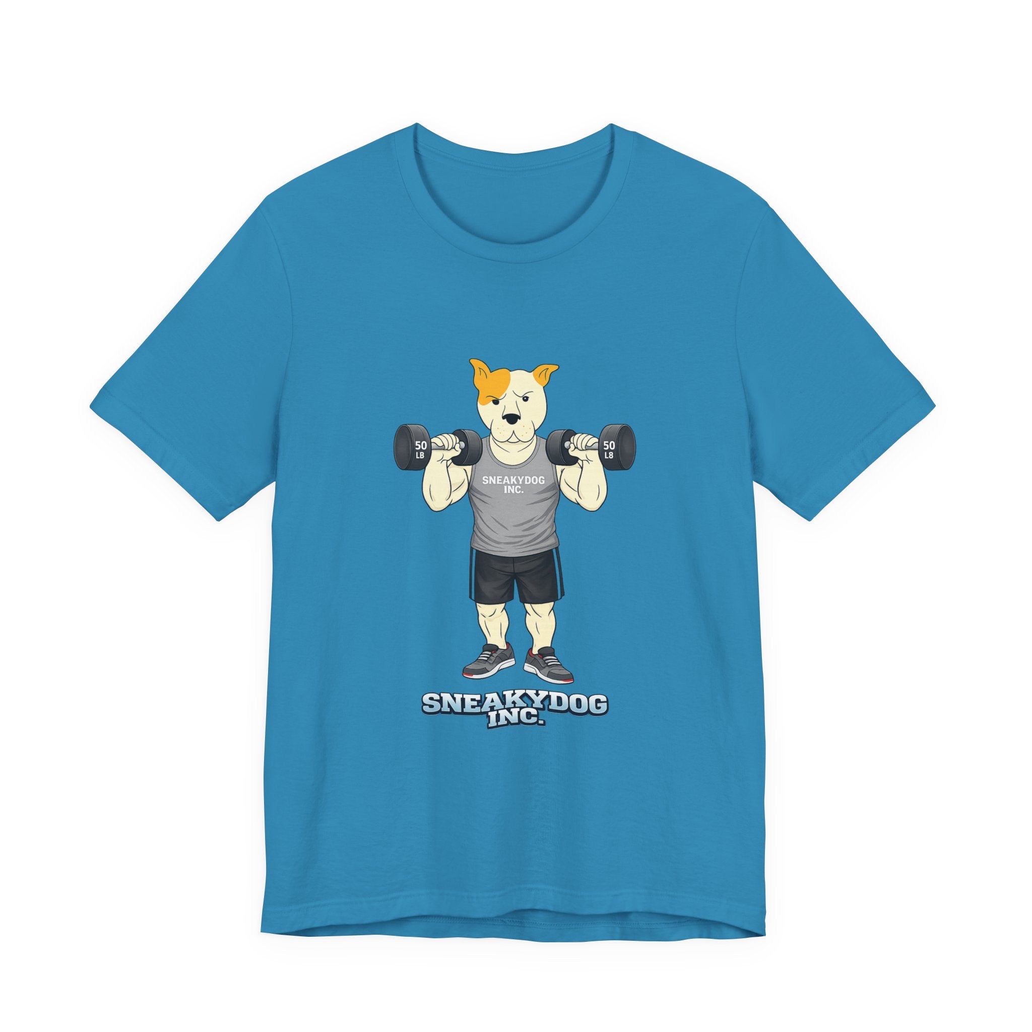 Sneakydog Inc. Workout Grey Graphic — Vintage Short Sleeve T-Shirt