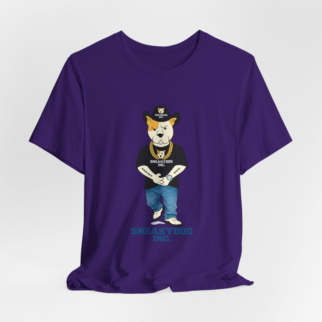 Sneakydog Inc. Cowboy Black Graphic — Vintage Short Sleeve T-Shirt