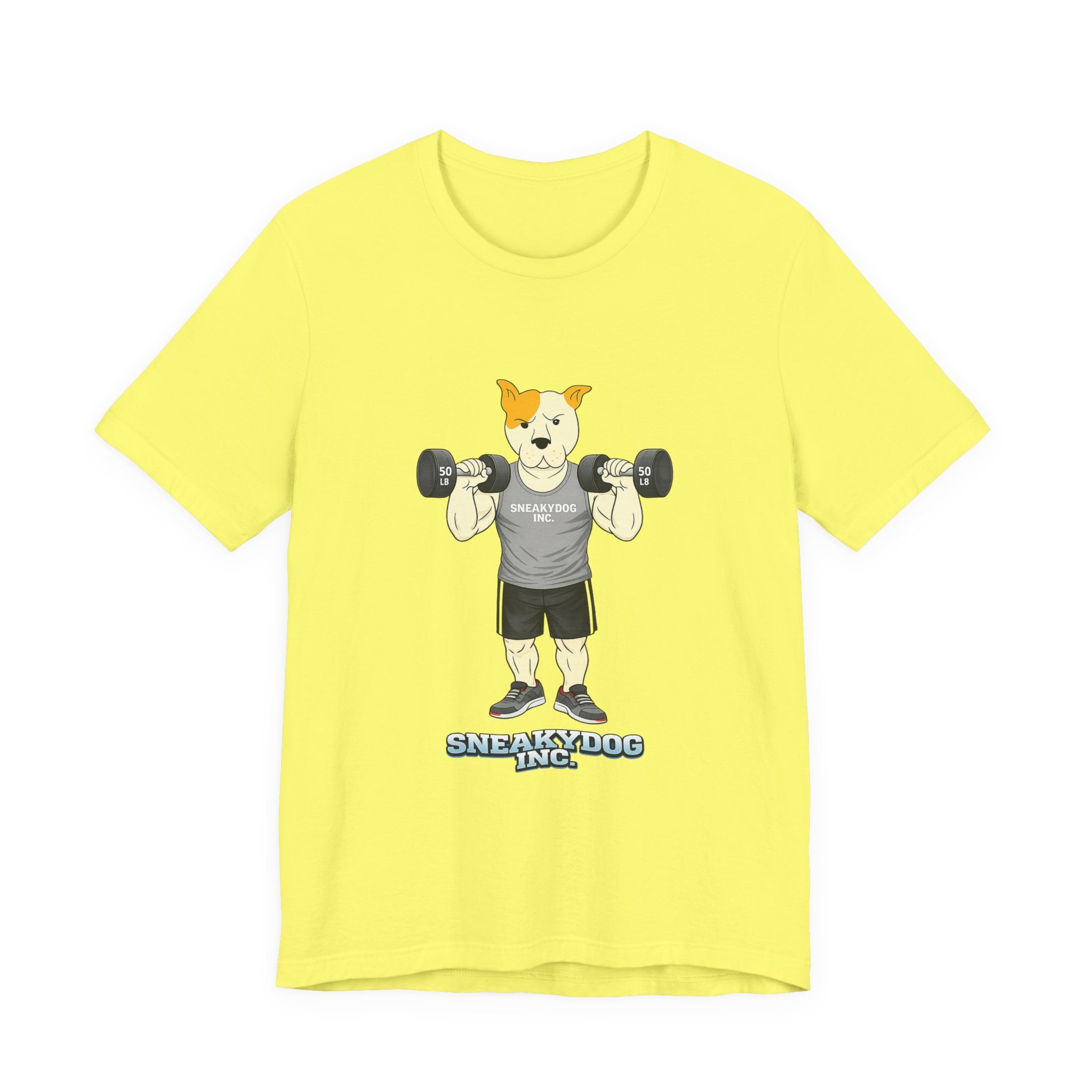 Sneakydog Inc. Workout Grey Graphic — Vintage Short Sleeve T-Shirt