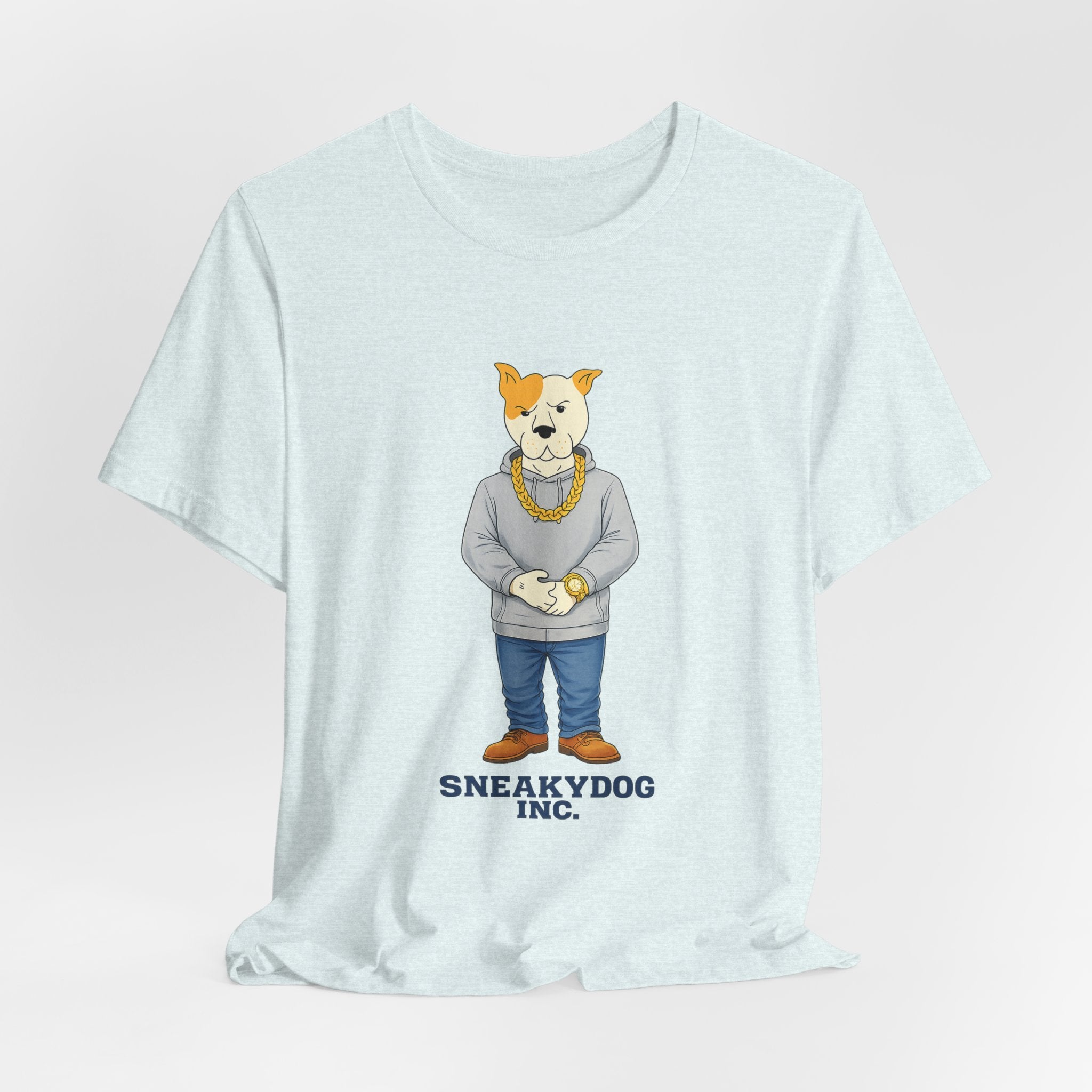 Sneakydog Inc. Grey Hoodie — Vintage Short Sleeve T-Shirt