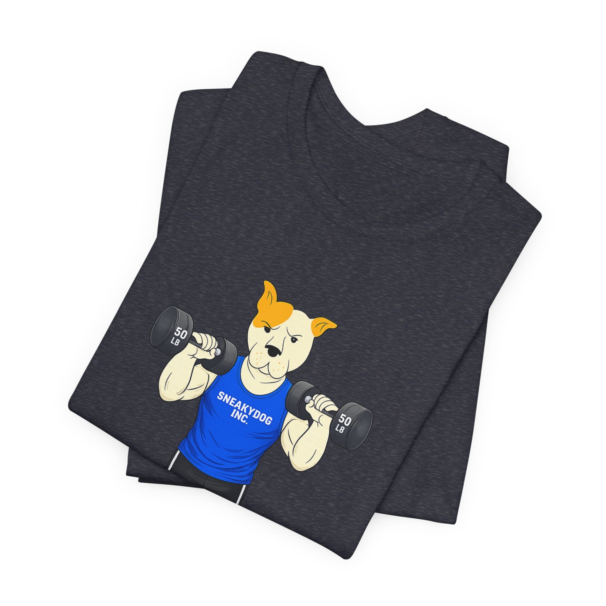 Sneakydog Inc. Workout Blue Graphic — Vintage Short Sleeve T-Shirt