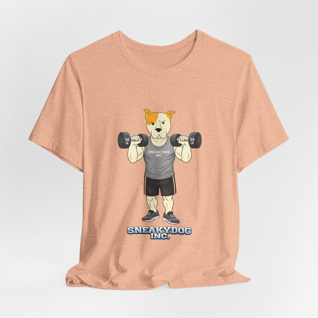 Sneakydog Inc. Workout Grey Graphic — Vintage Short Sleeve T-Shirt