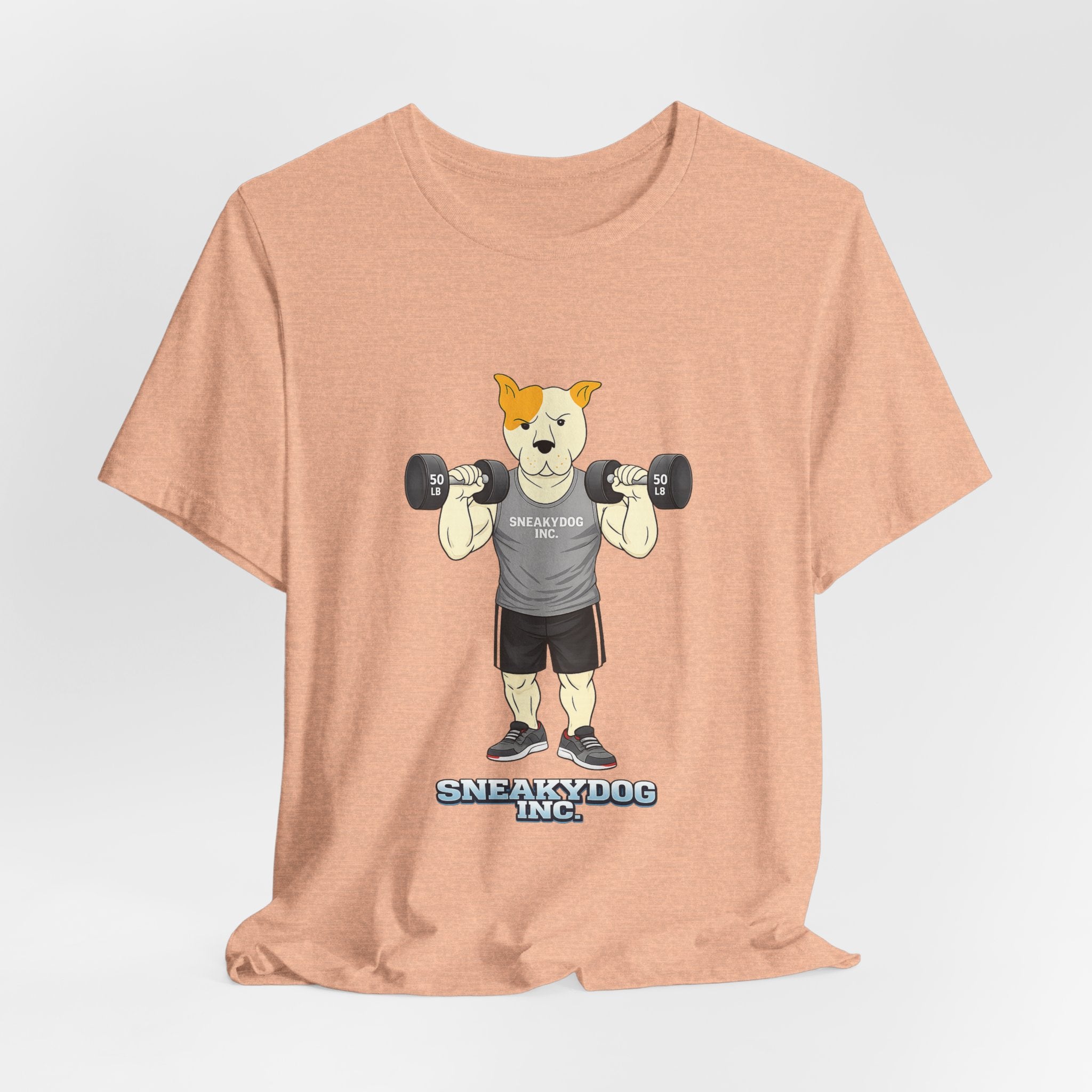 Sneakydog Inc. Workout Grey Graphic — Vintage Short Sleeve T-Shirt
