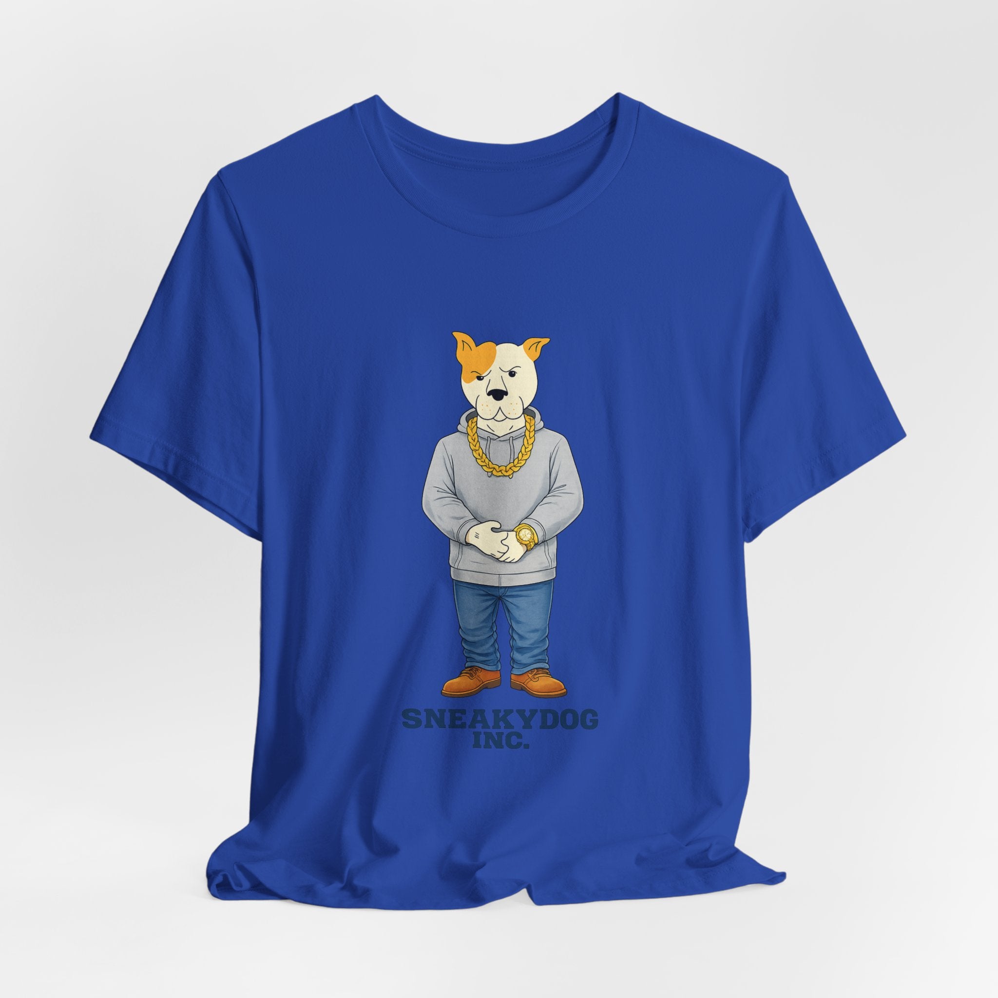 Sneakydog Inc. Grey Hoodie — Vintage Short Sleeve T-Shirt