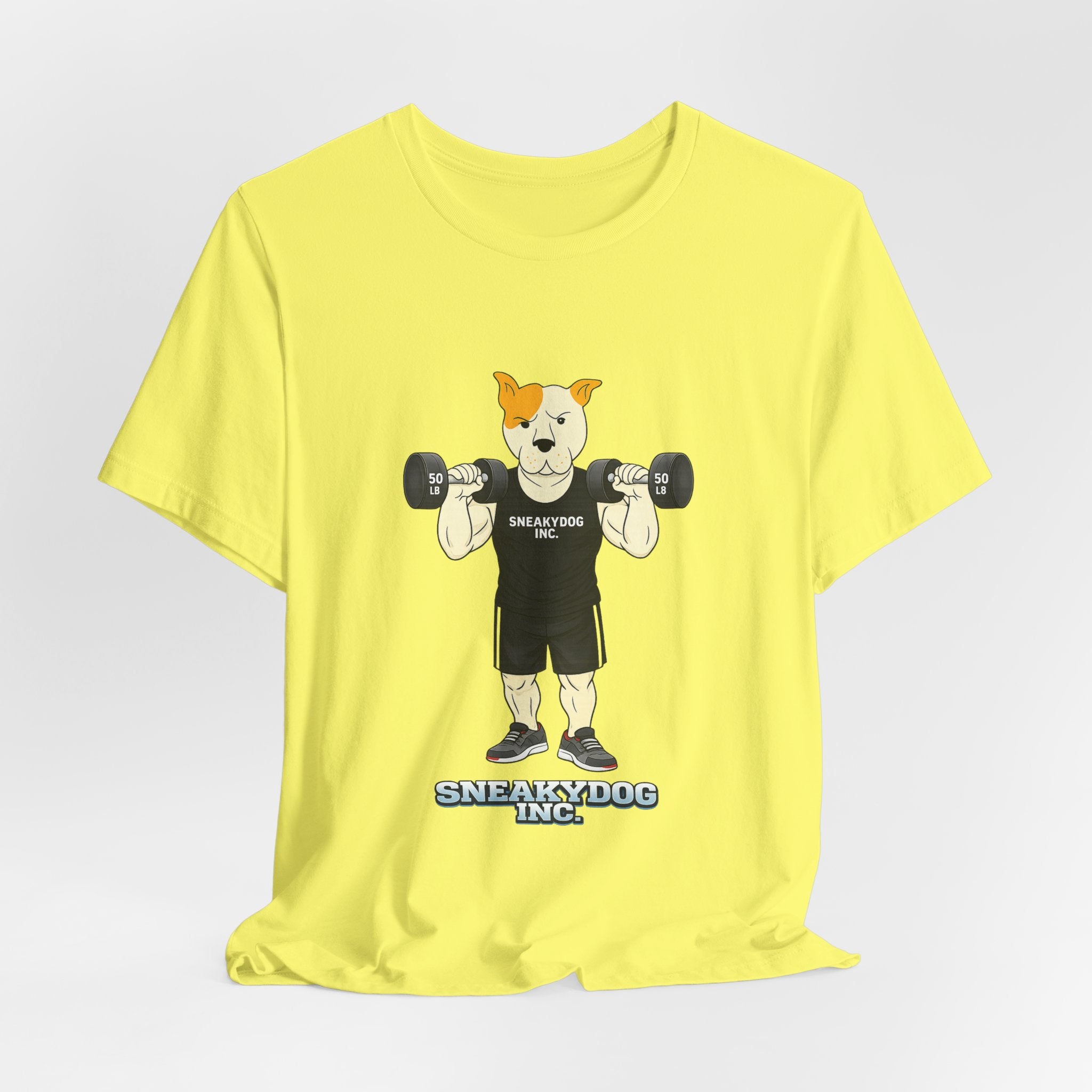 Sneakydog Inc. Workout Black Graphic — Vintage Short Sleeve T-Shirt