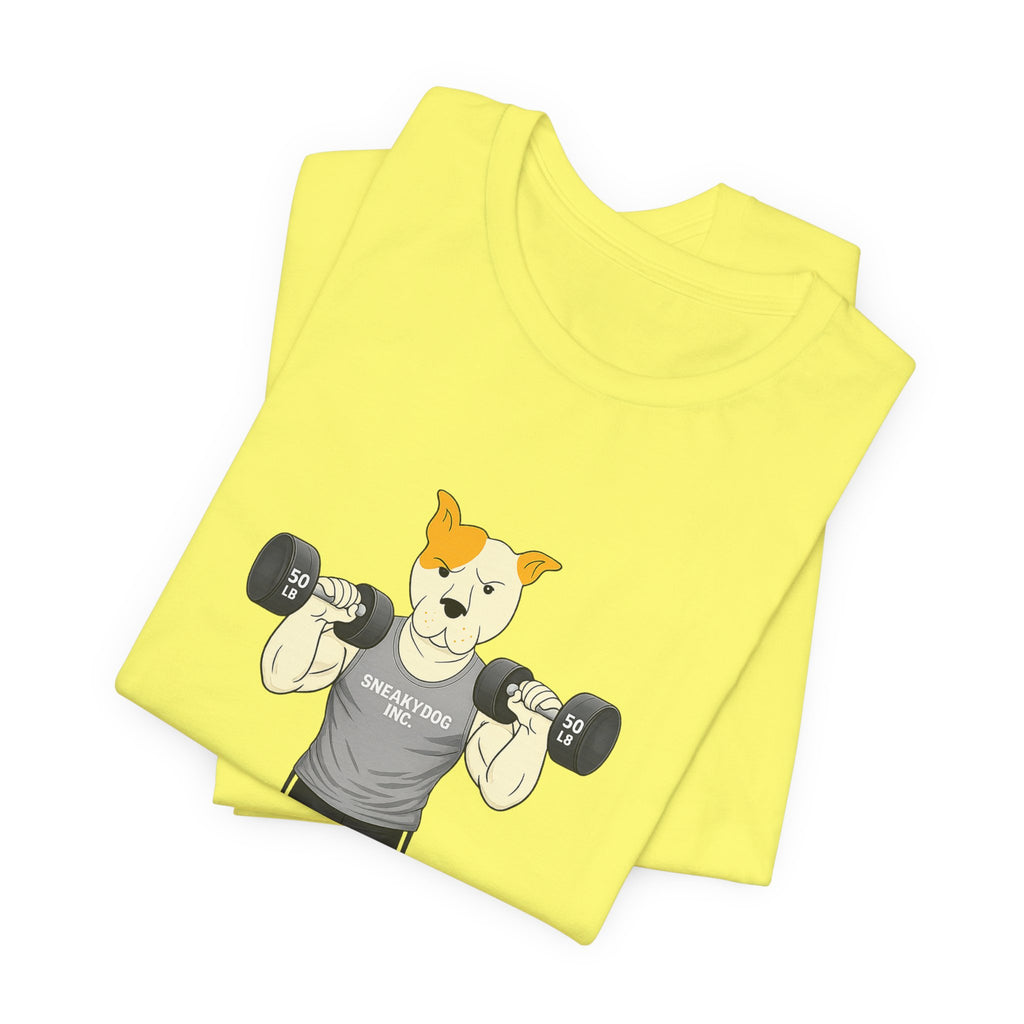 Sneakydog Inc. Workout Grey Graphic — Vintage Short Sleeve T-Shirt