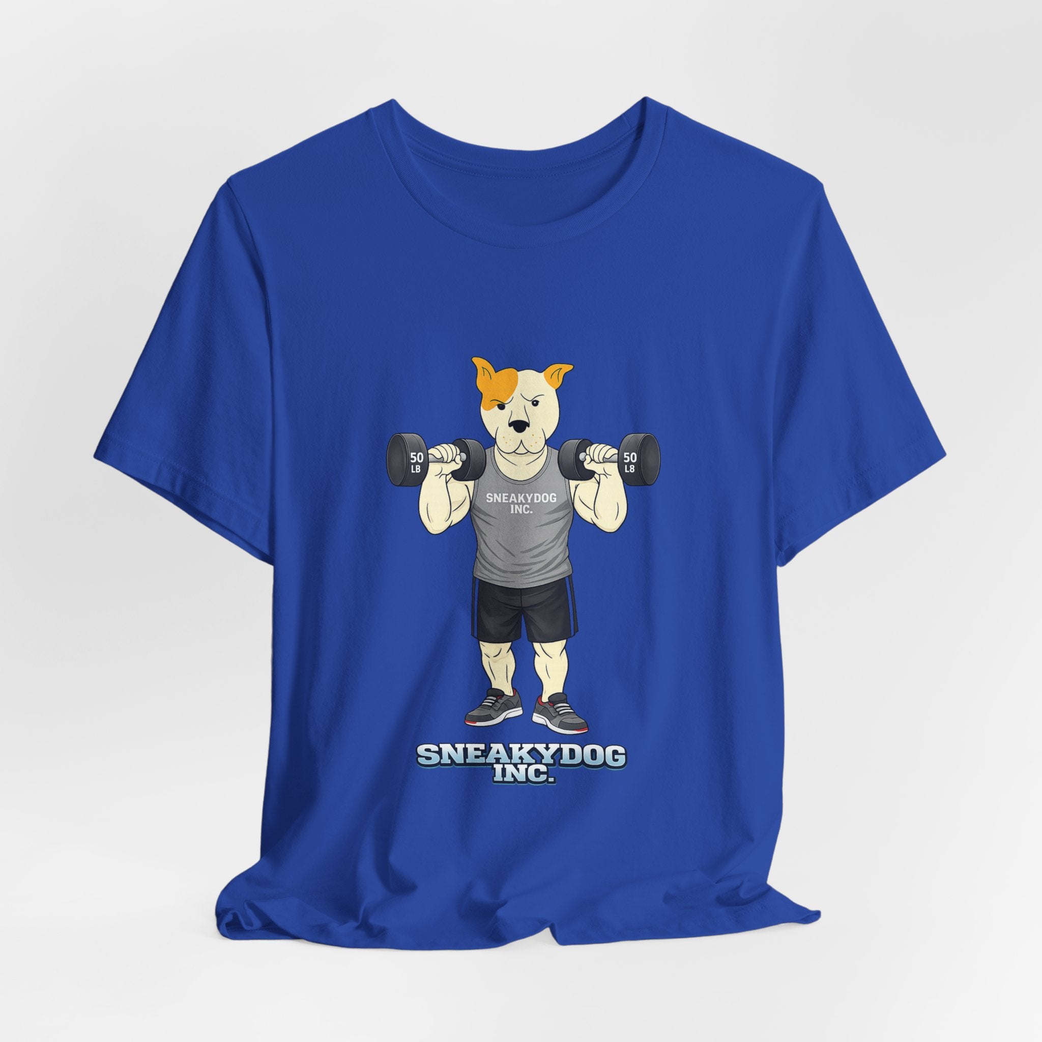 Sneakydog Inc. Workout Grey Graphic — Vintage Short Sleeve T-Shirt
