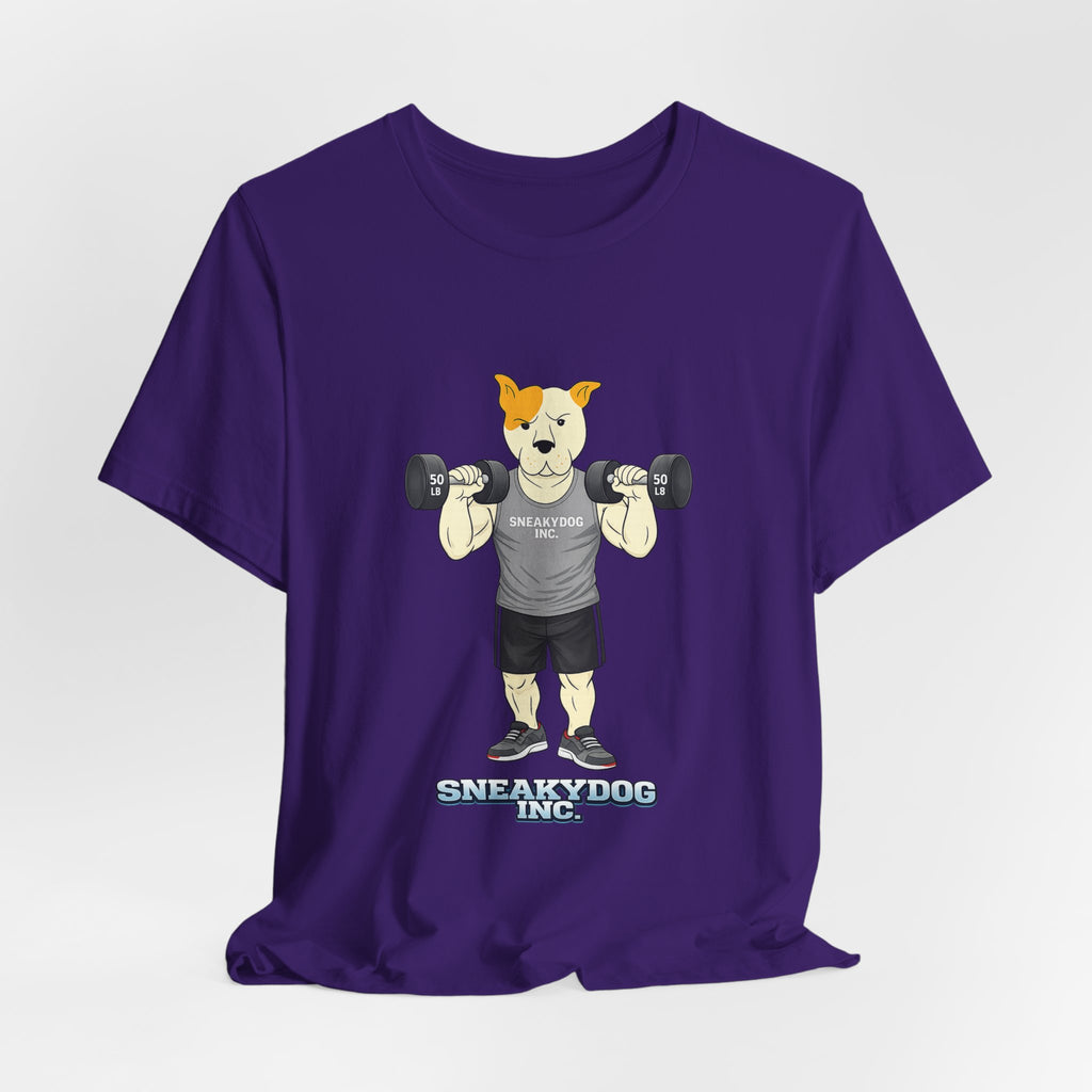 Sneakydog Inc. Workout Grey Graphic — Vintage Short Sleeve T-Shirt