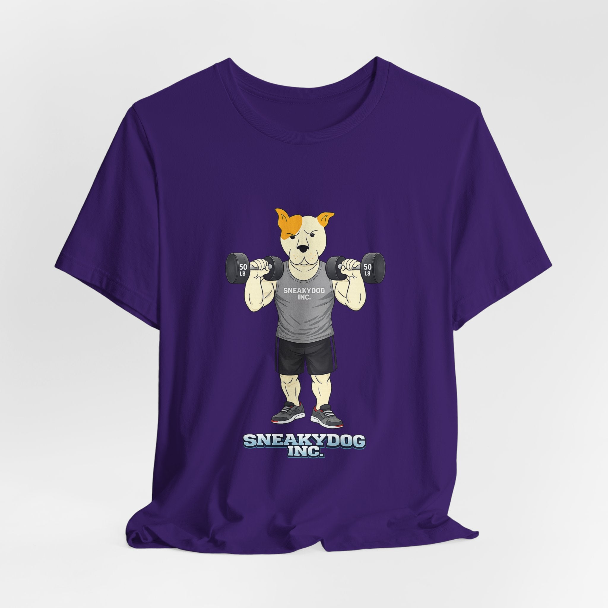 Sneakydog Inc. Workout Grey Graphic — Vintage Short Sleeve T-Shirt