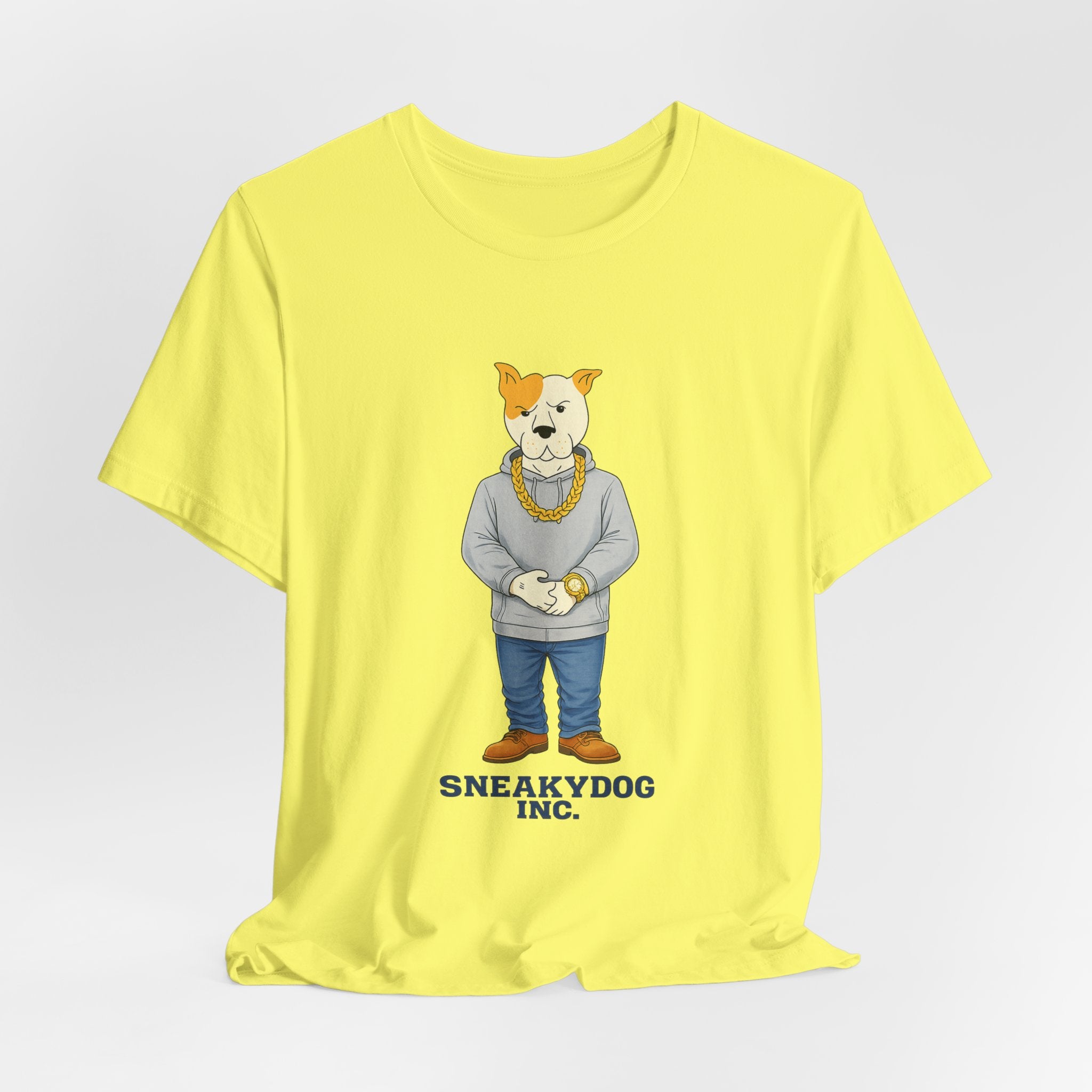 Sneakydog Inc. Grey Hoodie — Vintage Short Sleeve T-Shirt