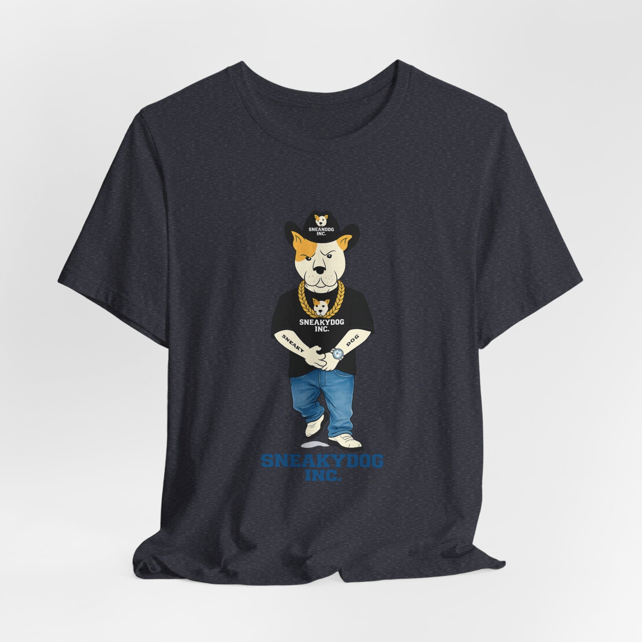 Sneakydog Inc. Cowboy Black Graphic — Vintage Short Sleeve T-Shirt