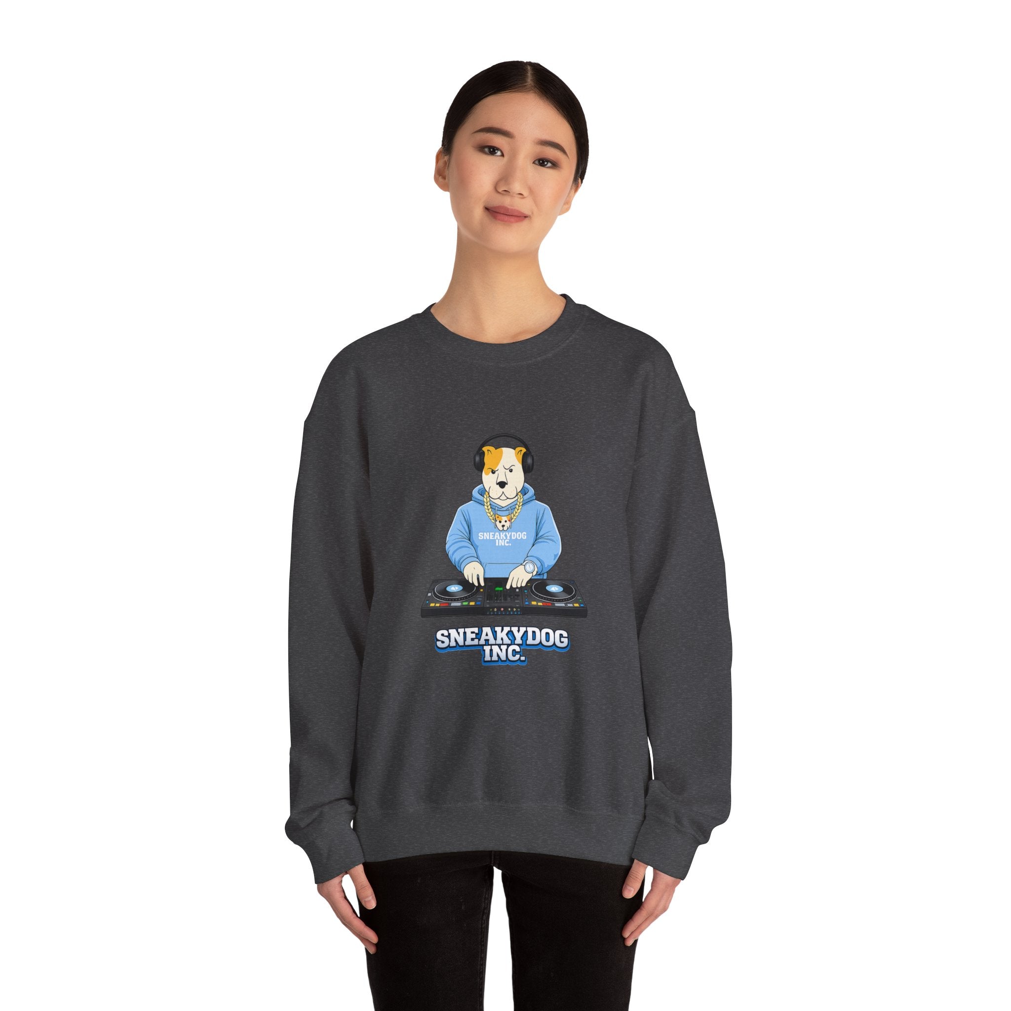 Sneakydog Inc. DJ Graphic Crewneck Sweatshirt – Vintage Graphic