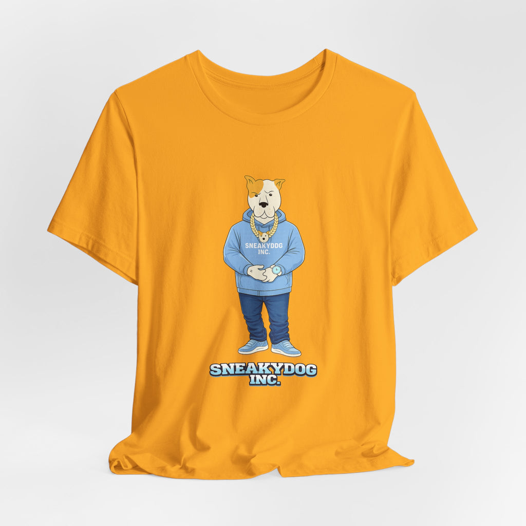 Sneakydog Inc. Carolina Blue Hoodie Graphic Tee — Vintage Short Sleeve T-Shirt