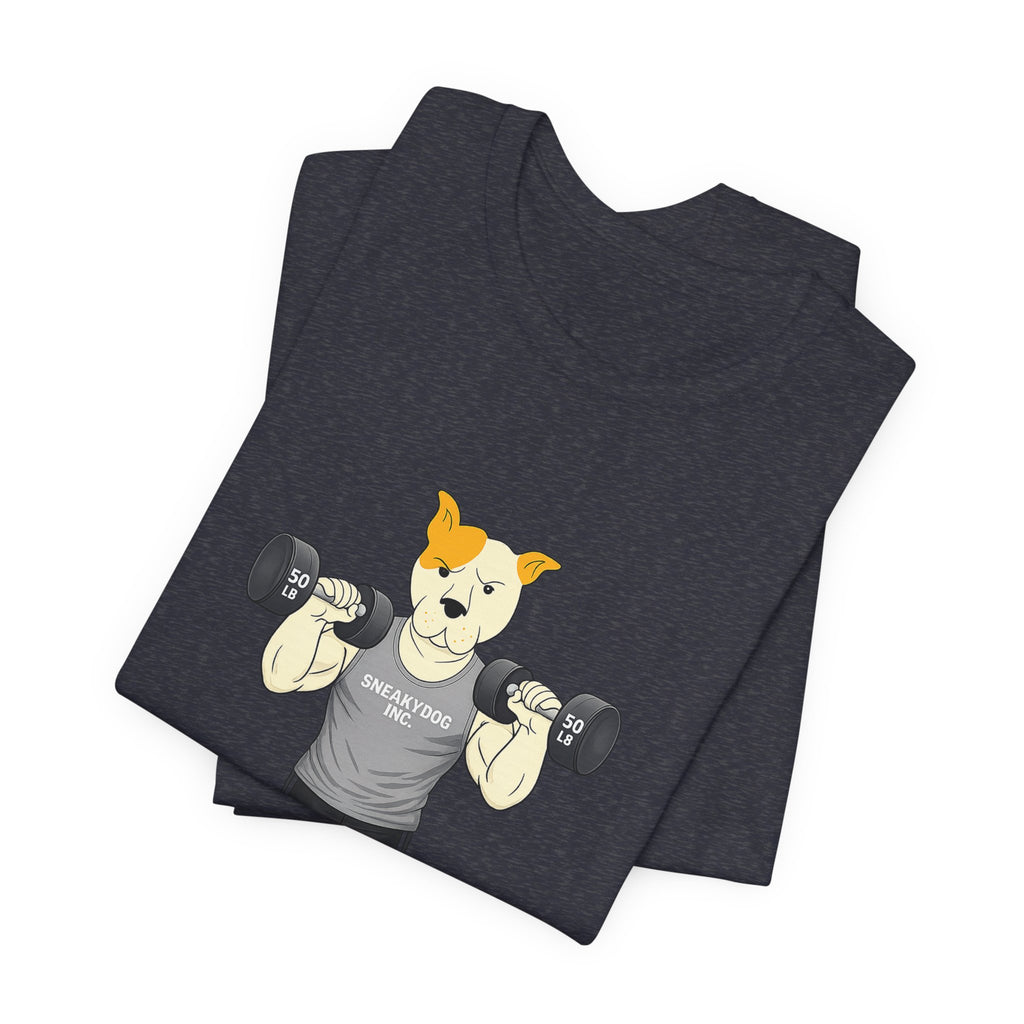 Sneakydog Inc. Workout Grey Graphic — Vintage Short Sleeve T-Shirt