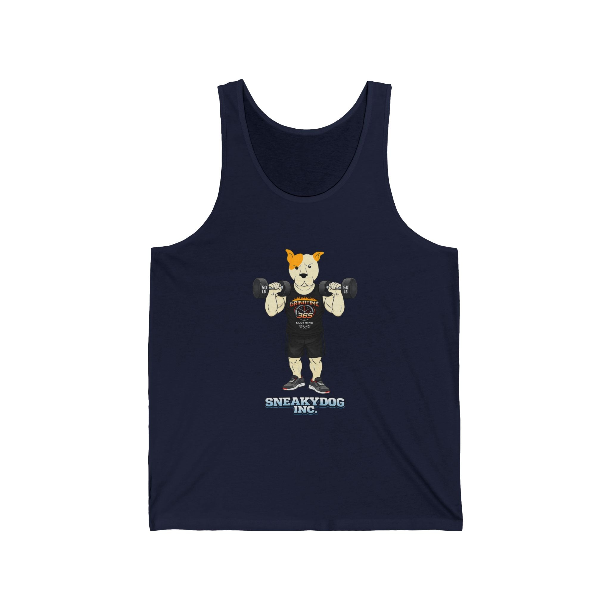 Sneakydog Inc. "Strength Through Paws" Black GT365 Workout Graphic Tank
