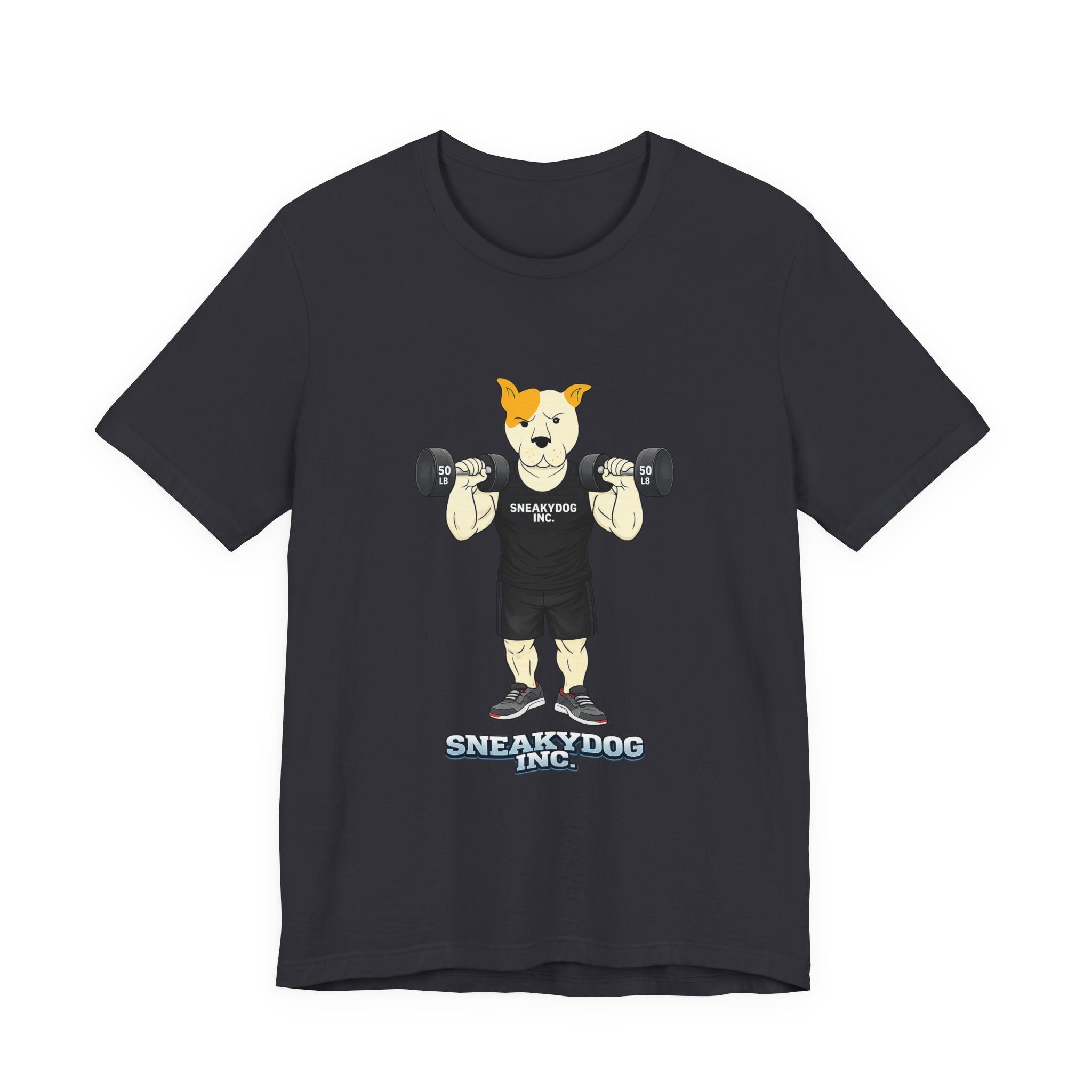 Sneakydog Inc. Workout Black Graphic — Vintage Short Sleeve T-Shirt