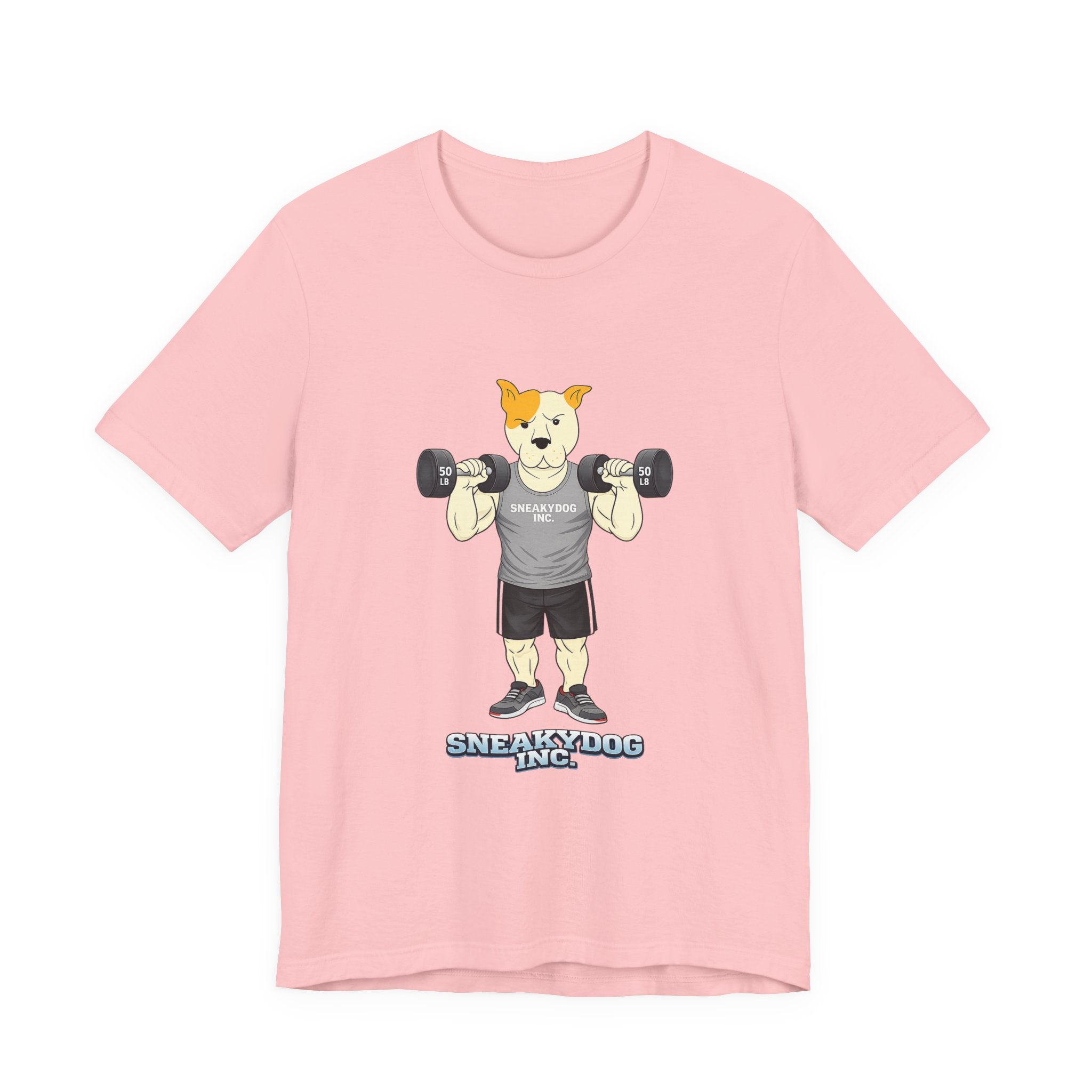 Sneakydog Inc. Workout Grey Graphic — Vintage Short Sleeve T-Shirt