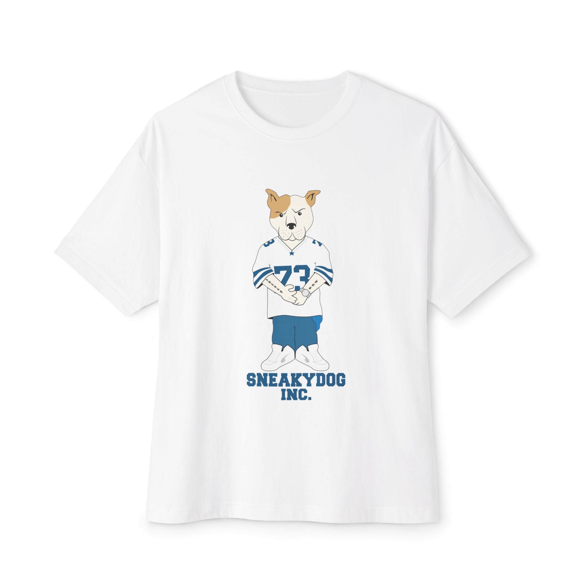 Sneakydog Inc. Football Jersey Graphic — Oversized Boxy Premium T-Shirt