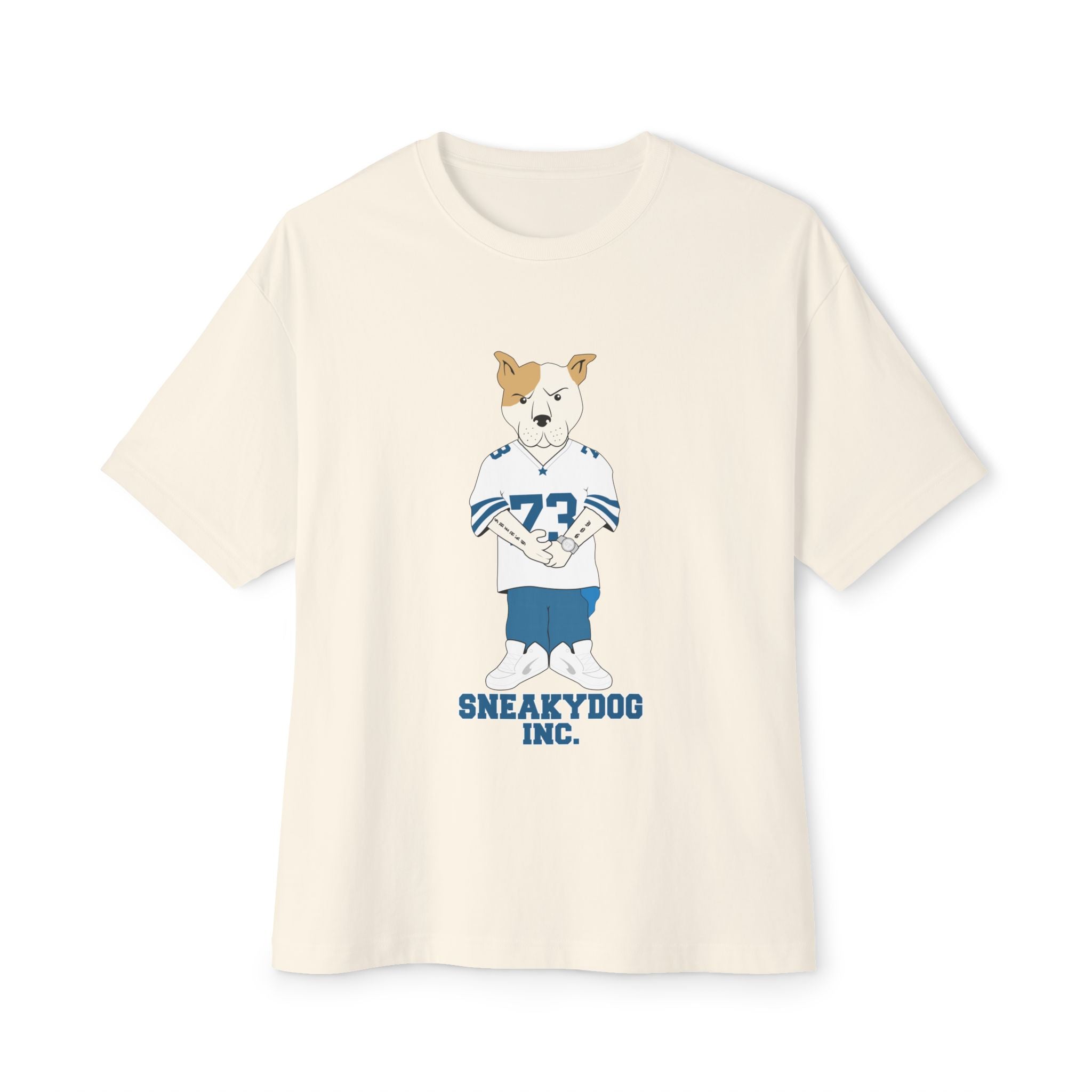 Sneakydog Inc. Football Jersey Graphic — Oversized Boxy Premium T-Shirt