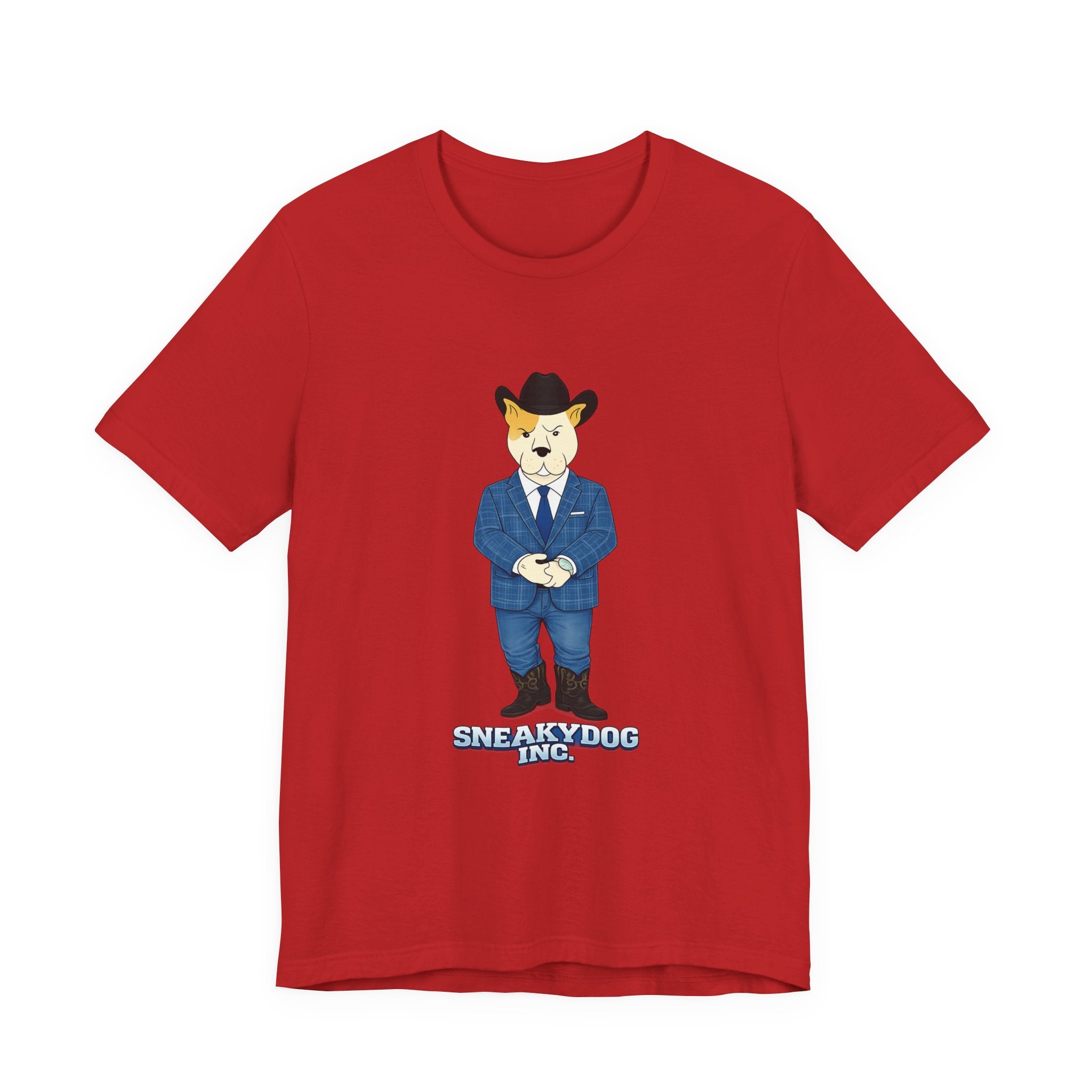 Sneakydog Inc. Cowboy Suit Graphic — Vintage Short Sleeve T-Shirt