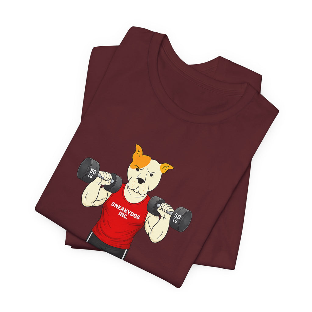 Sneakydog Inc. Workout Red Graphic — Vintage Short Sleeve T-Shirt