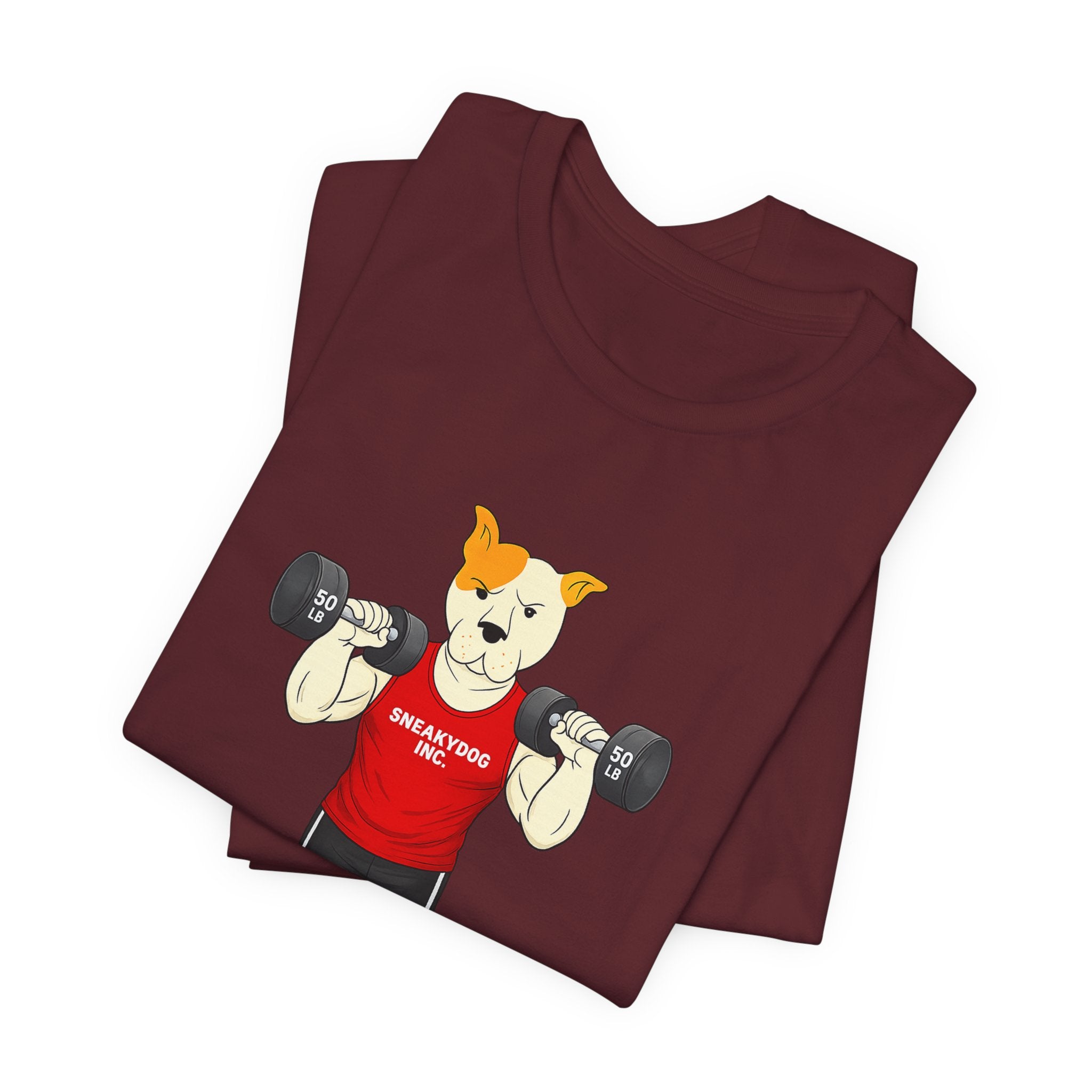 Sneakydog Inc. Workout Red Graphic — Vintage Short Sleeve T-Shirt