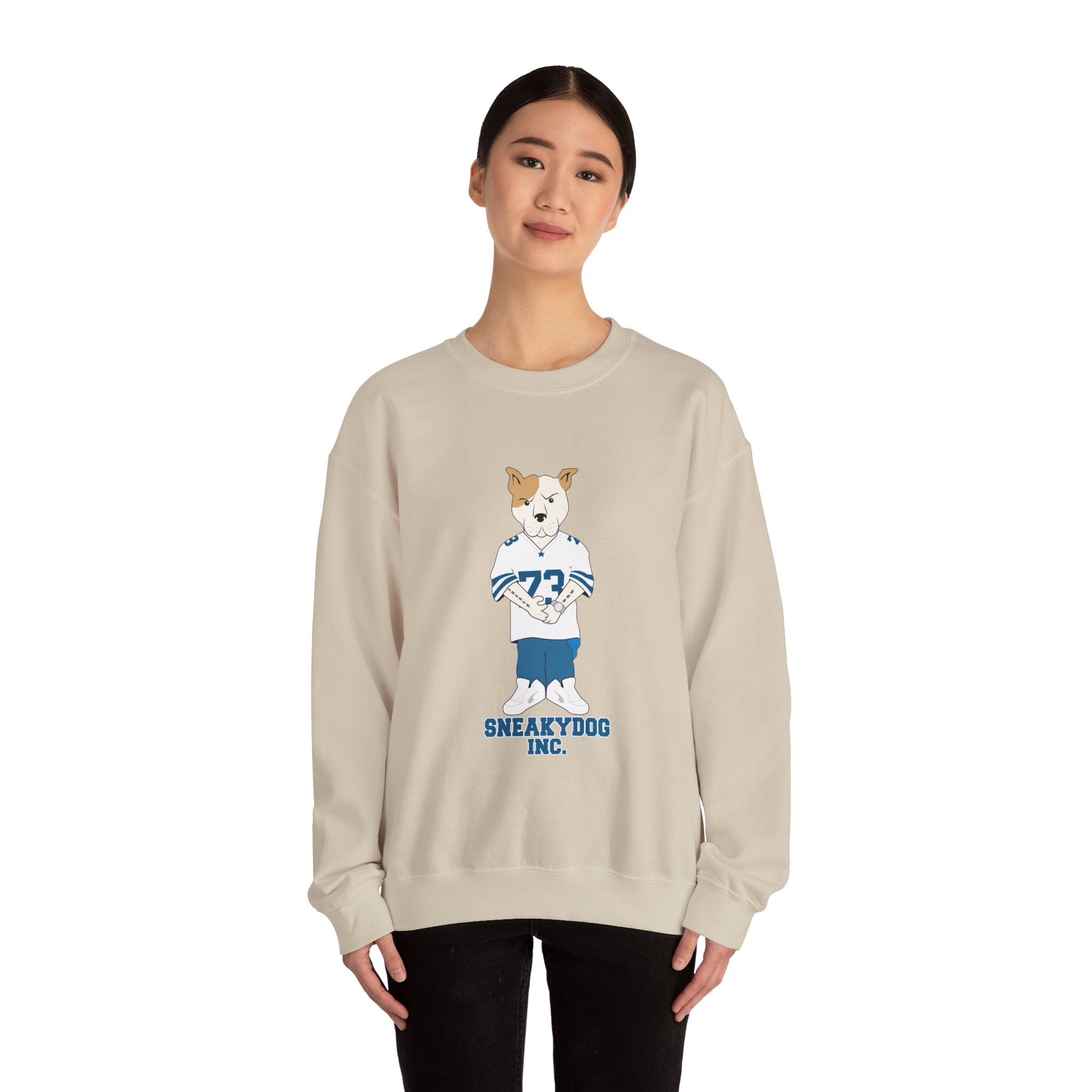 Sneakydog Inc. Football Jersey Crewneck Sweatshirt – Vintage Graphic