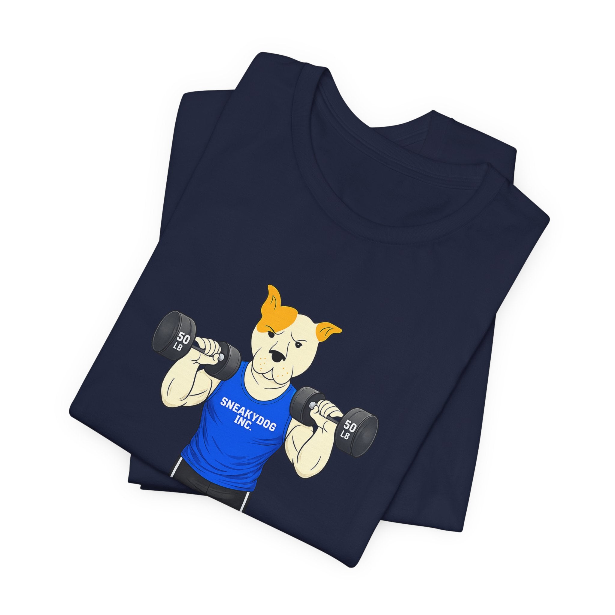 Sneakydog Inc. Workout Blue Graphic — Vintage Short Sleeve T-Shirt